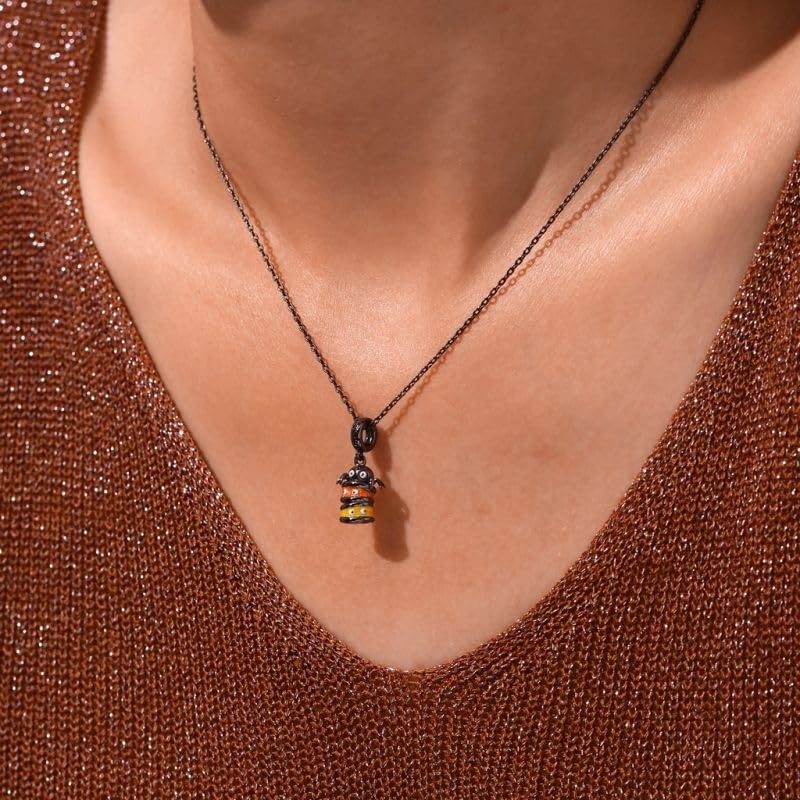 GNOCE Halloween Spider Peanut Butter Cookies Pendant Dangle Charm for Her, S925 Sterling Silver Bead Charm for Women Wife, Valentine‘s Day, Mother’s Day Jewelry Gift - Image 4