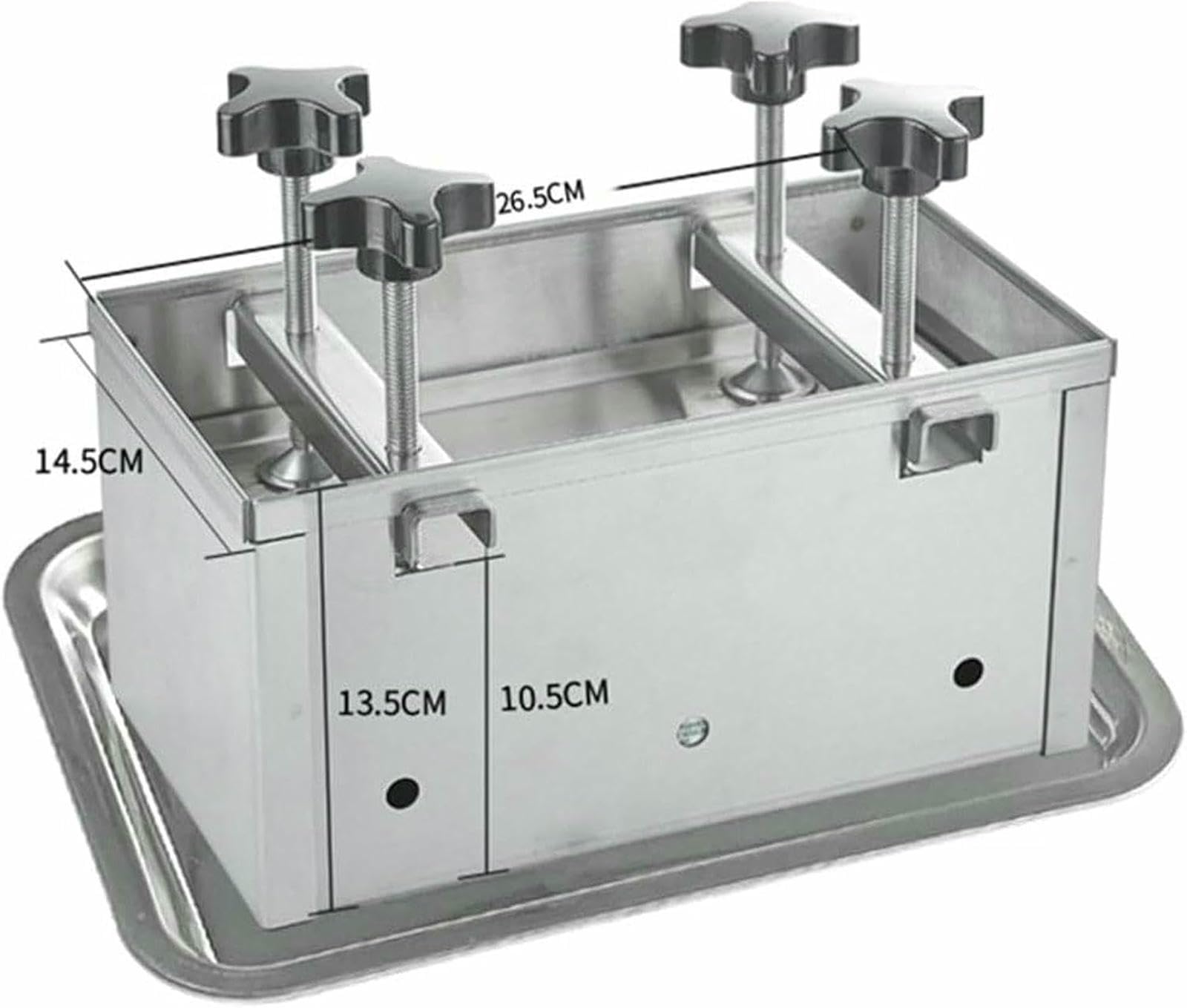 Stampo per pressa per Hamburger in Acciaio Inossidabile, Dispositivo di pressurizzazione a Doppia Vite per Hamburger ripieni, Mini Hamburger