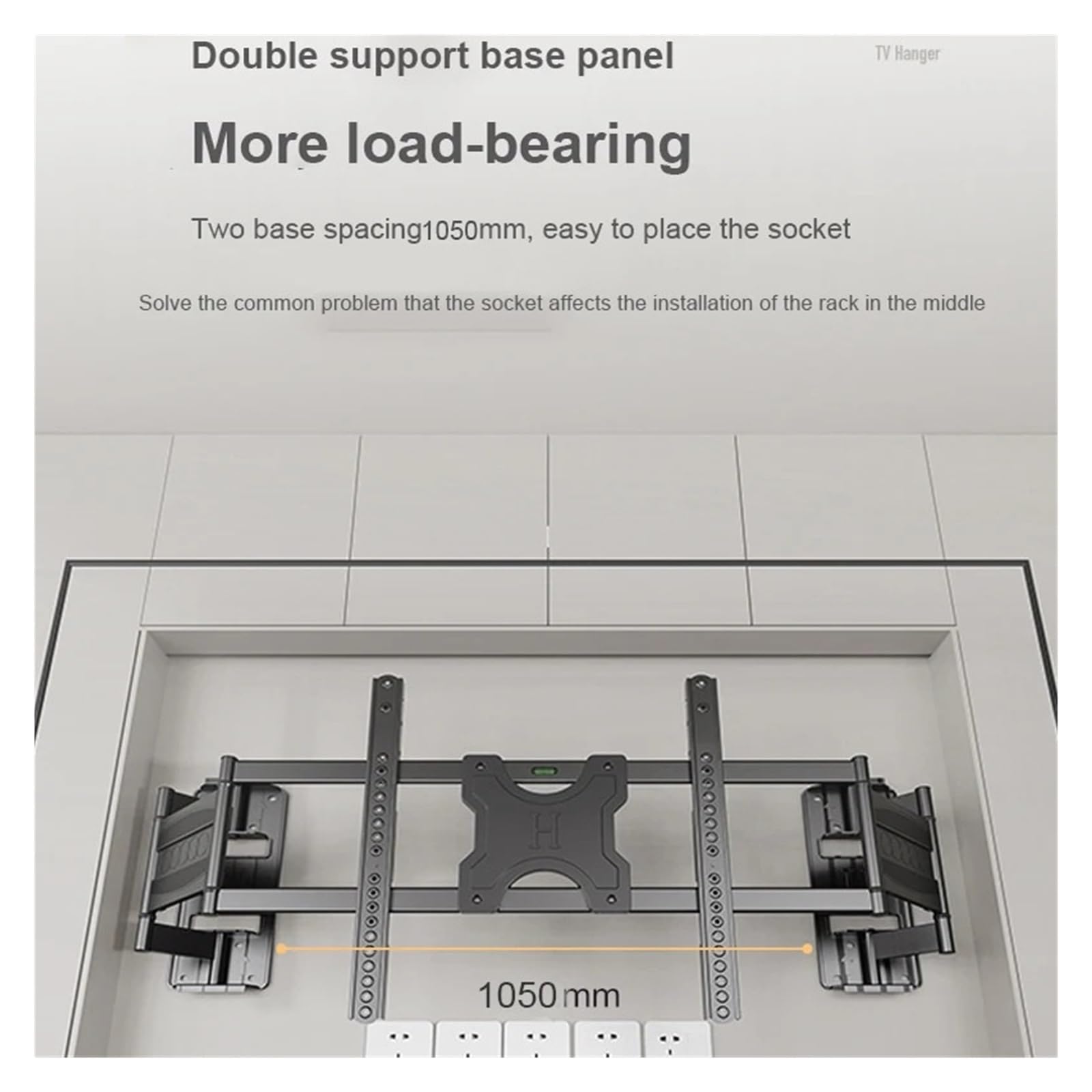 Adatto for La Maggior Parte Dei Supporti A Parete for TV Da 55-120 Pollici, Con Doppi Bracci Regolabili, Ruotabile E Inclinabile, Supporta Fino A 154 Libbre, 600x900 Mm(32-75 inch)