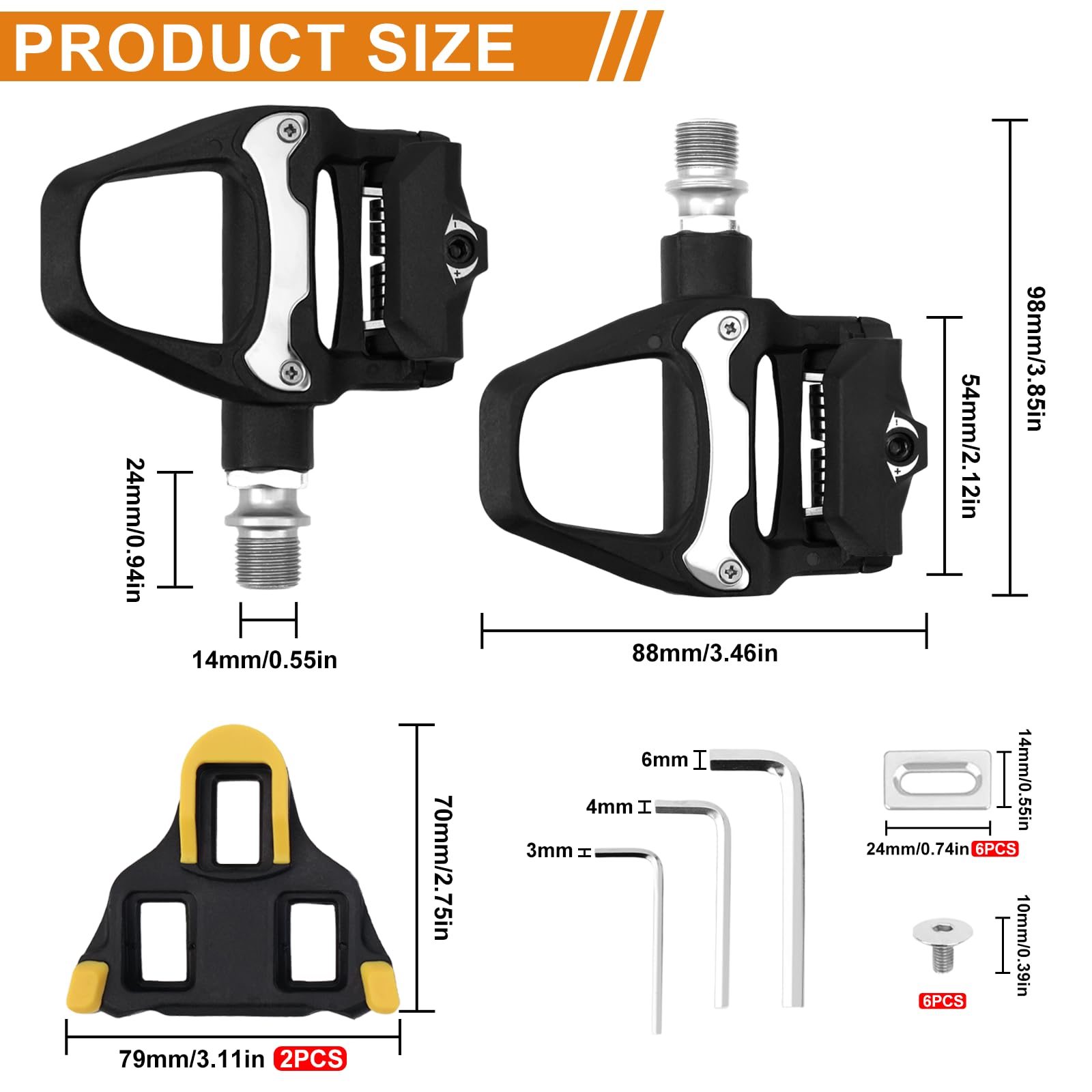 LPZMPZ Fahrradpedale rutschfest Compatibel mit Shimano SPD Sl Rennrad SDP Pedale Ohne klick mit 9/16 Zoll Kugellagern für MTB Gravel SDS Klickpedale Clipless Pedals Rennpedale Bike