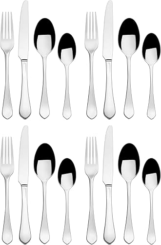 Miniatura 8 de Mikasa Colson 1810 - Juego de cubiertos de acero inoxidable de 16 piezas, servicio para 4