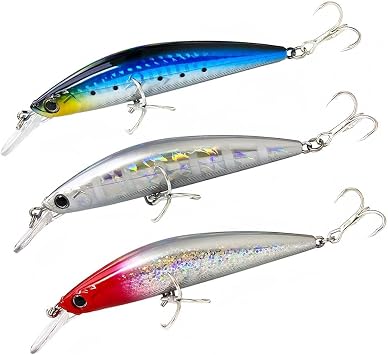 3pcs Premium Fishing Lures for Bass & Perch - Realistic Bionic Baits, Durable ABS Material, Ideal for Freshwater & Saltwater Angling