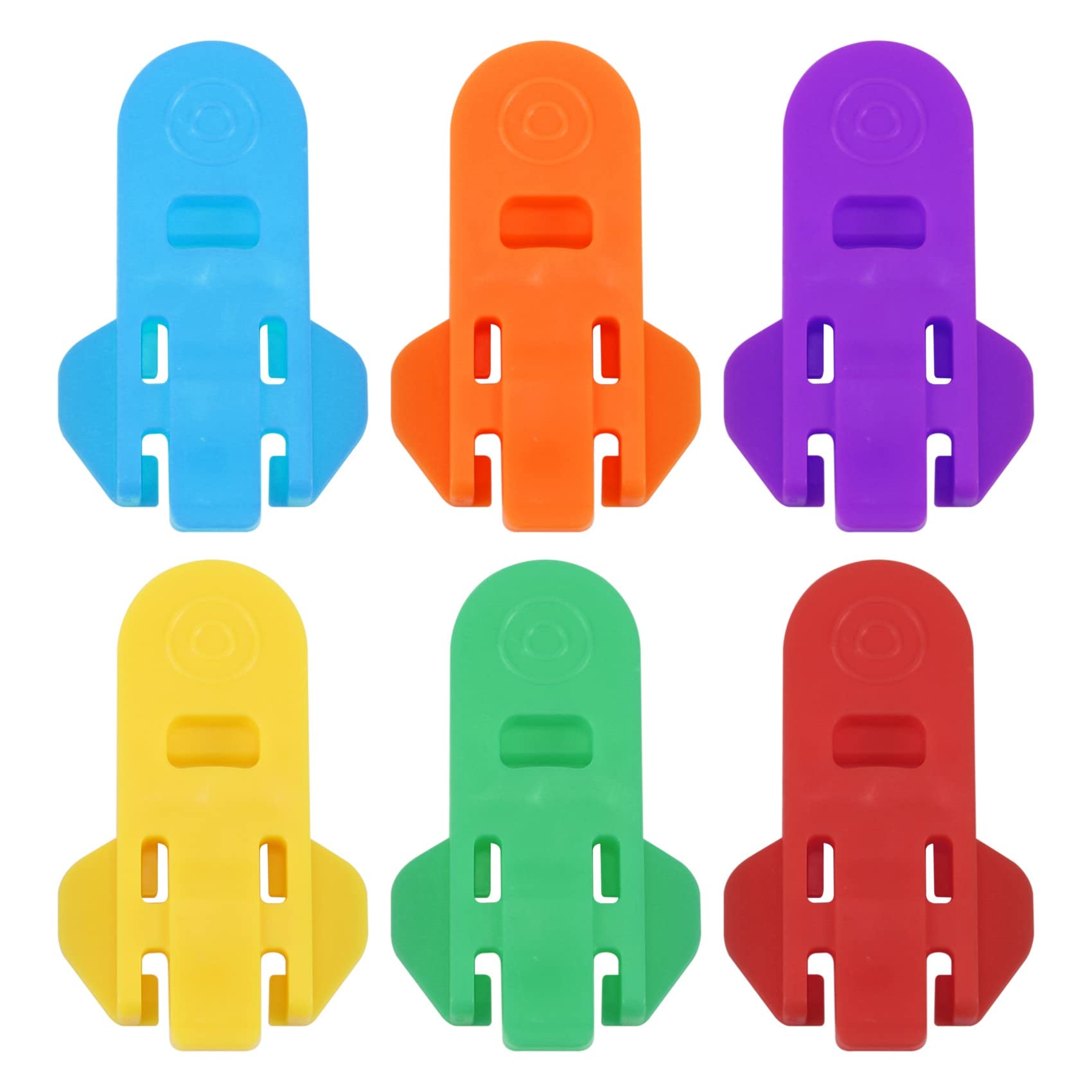 Lizusidtsy Manual Easy Can Opener, 6Pcs Color Soda Beer Can Opener Beverage Can Protector, Premium Plastic Tab Openers