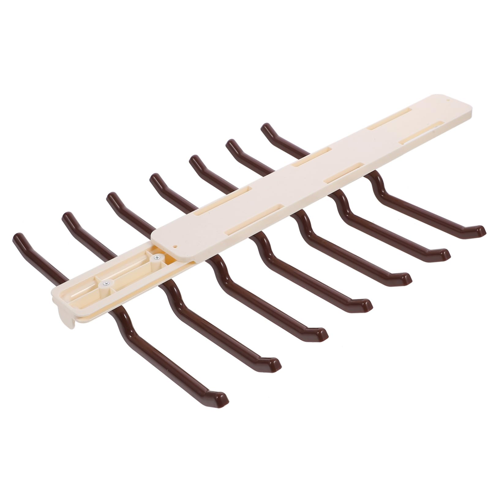 Happyyami Pull Out Telescopic Wardrobe Rack Sliding Rail Hanger for Space Saving Clothes Organization Easy Installation Design for