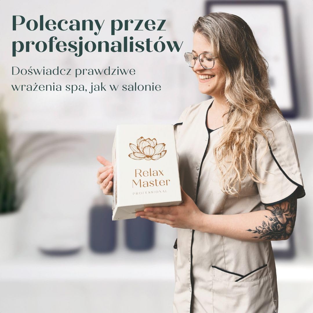 Nagrzewnica olejowa do masażu, wygląd drewna, Relax Master®, profesjonalne elektryczne urządzenie do masażu, ogrzewacz oleju, gabinety masażu, Guasha, wellness, spa (okrągły)