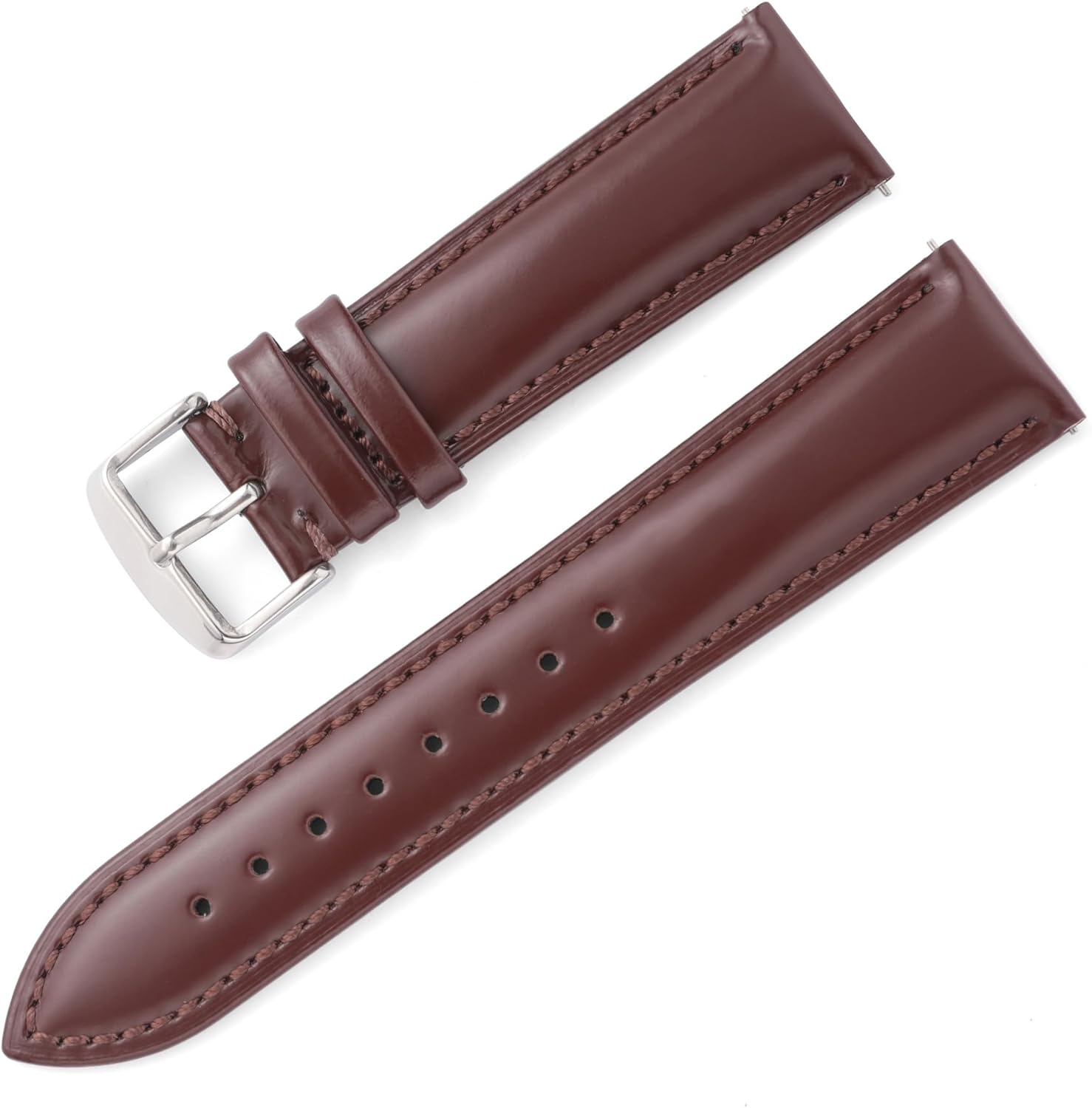 Watch Strap 18mm 19mm 20mm 22mm Glossy Cowhide Quick Release Watchband Smart Watch Accessories Bracelet