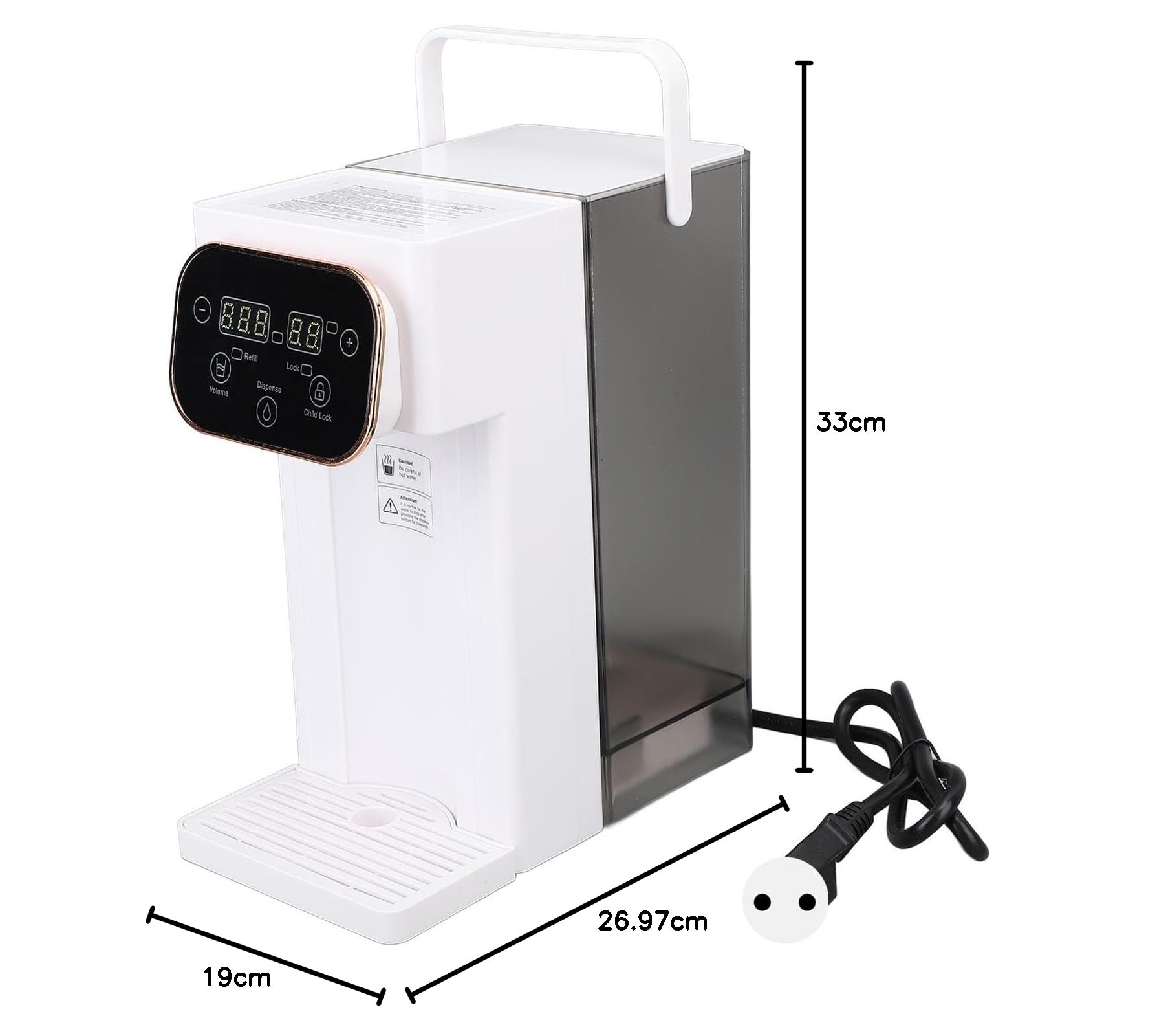 chauffage rapide à eau chaudière, distributeur d'eau chaude instantanée, température réglable 3L - Nettoyage du distributeur d'eau de bureau pour un chauffage efficace