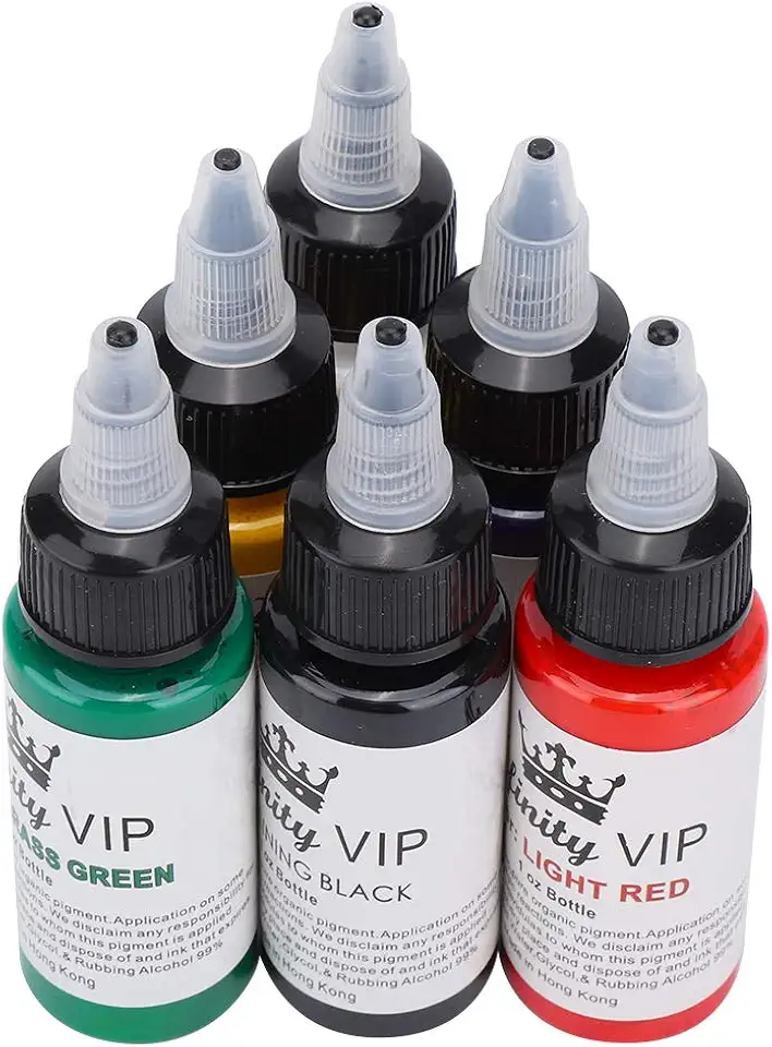 6 Pçs/conjunto Tinta De Pigmento De Tatuagem Semipermanente, Ferramenta De Acessório De Tintas De Tatuagem De Longa Duração Pigmento De Tatuagem - Conjunto De Pigmento De Tatuagem