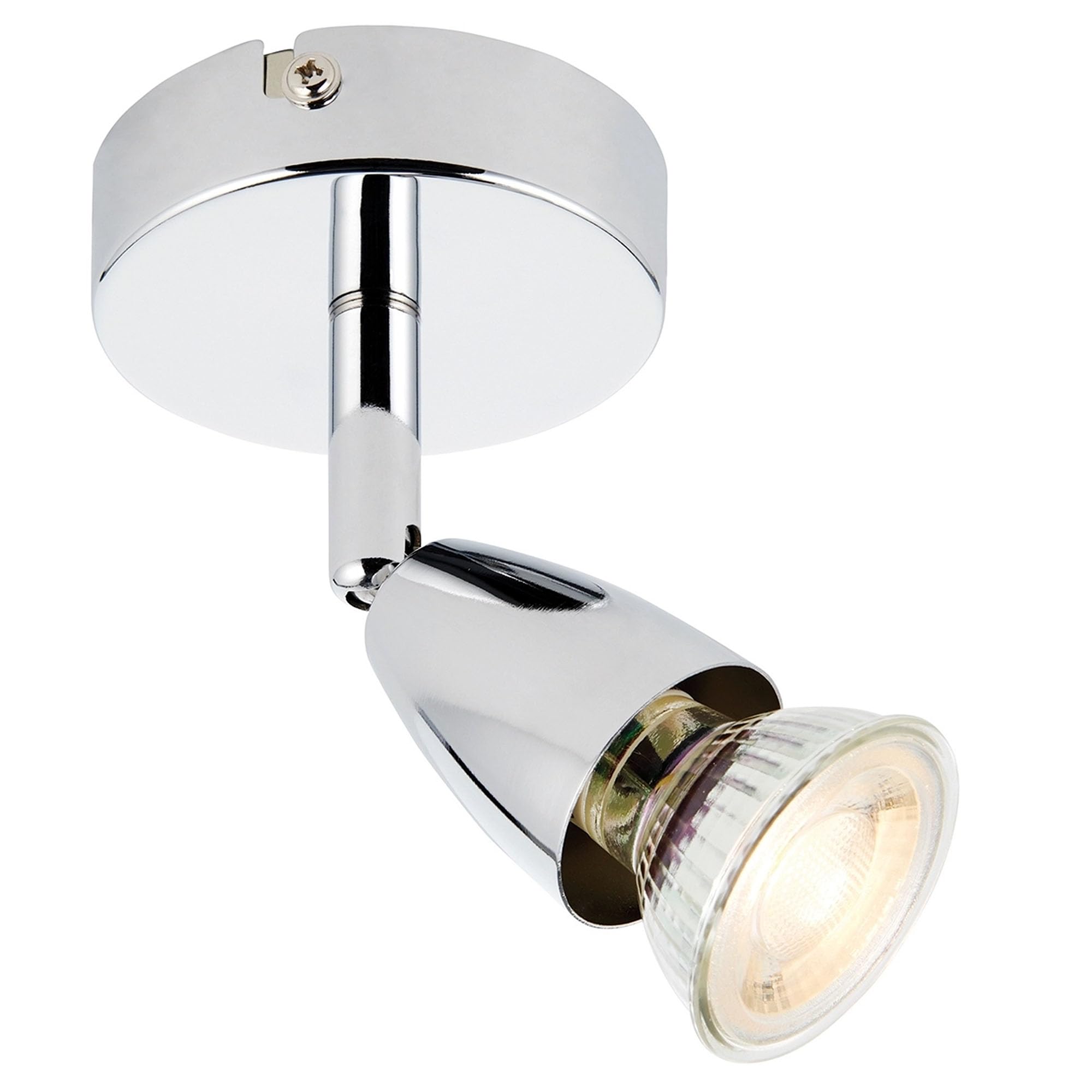 Betta Lighting Chrome Ceiling 1 Light Spotlight Fully Adjustable Led Compatible Dimmable