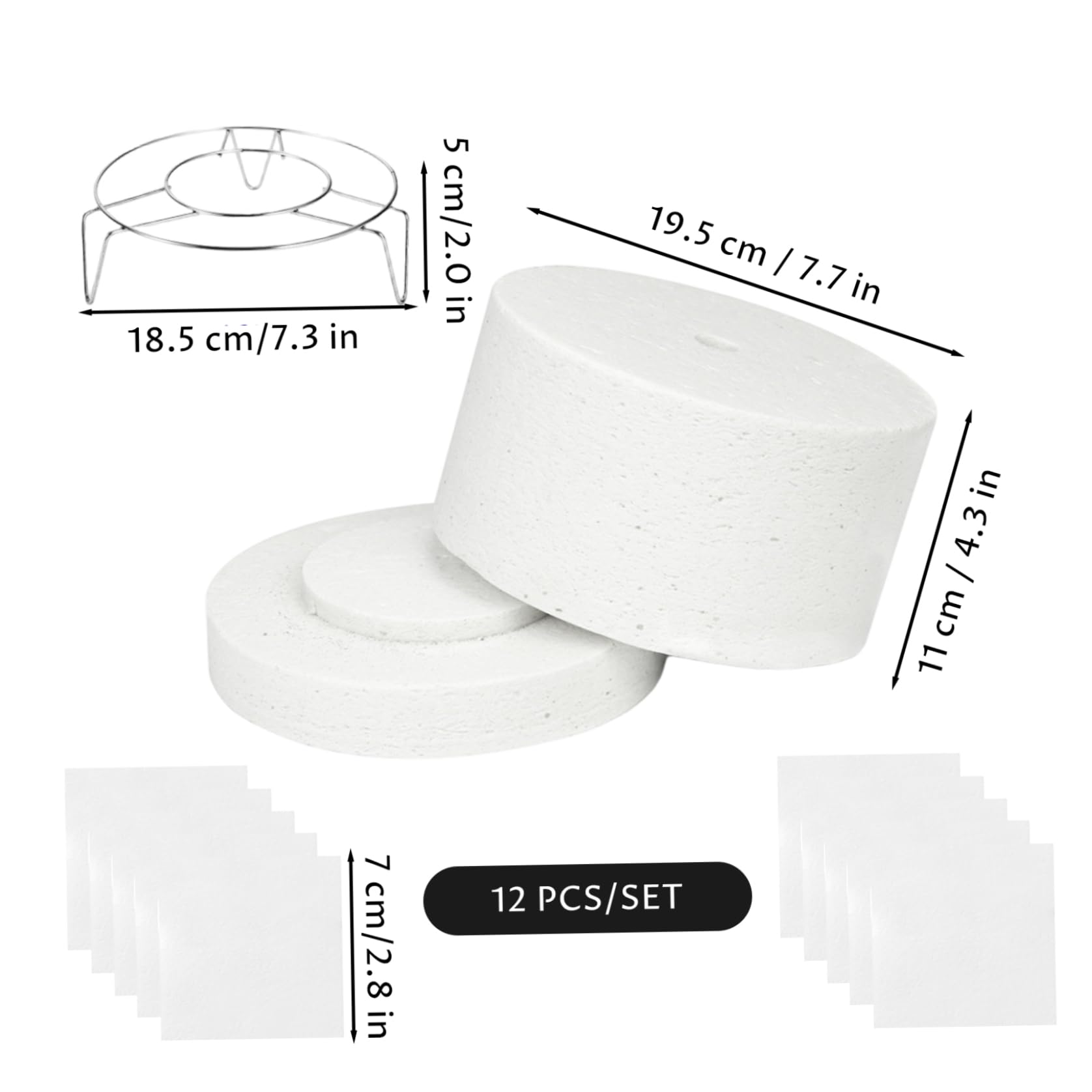 Horno de microondas, Kit de Horno de microondas para fusionar Vidrio y cerámica de Arcilla, Mini Fibra de cerámica con Soporte y Papel de Revestimiento para Hacer Joyas de Bricolaje