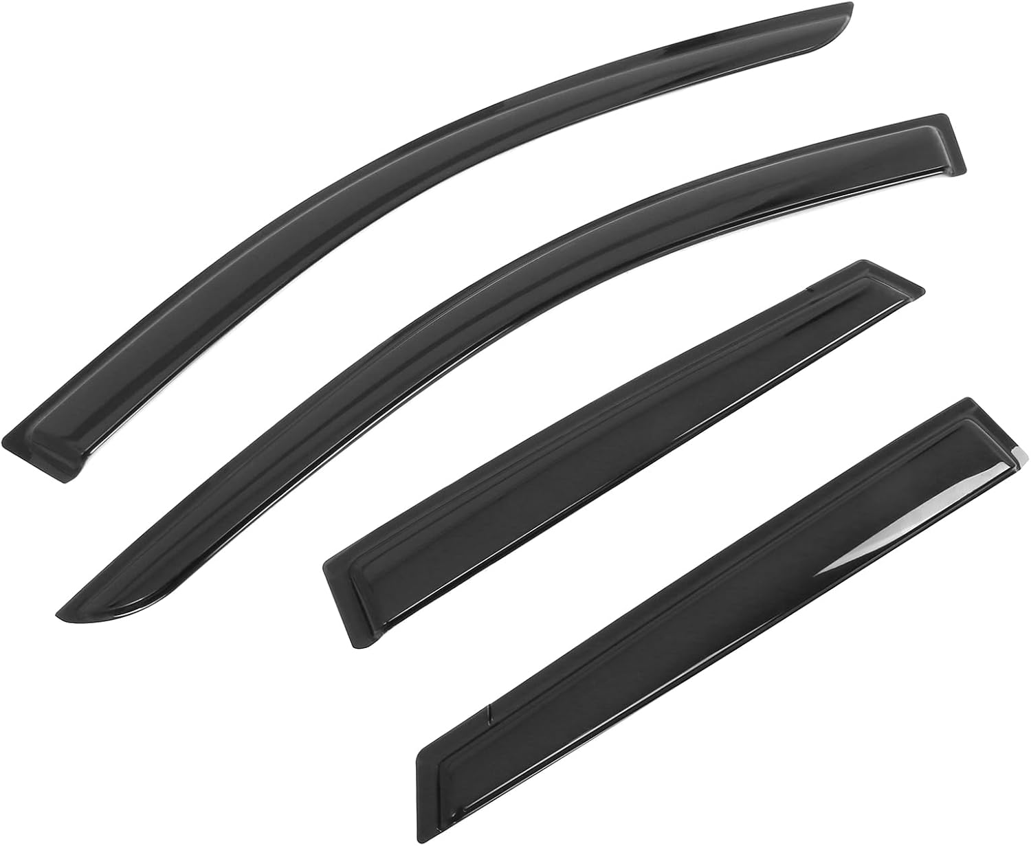 IKON MOTORSPORTS Tape on Window Visors Compatible with 2022-2025 Hyundai Santa Cruz, Acrylic Smoke/Tinted Rain Guards, Side Window Wind Deflectors 4PCS