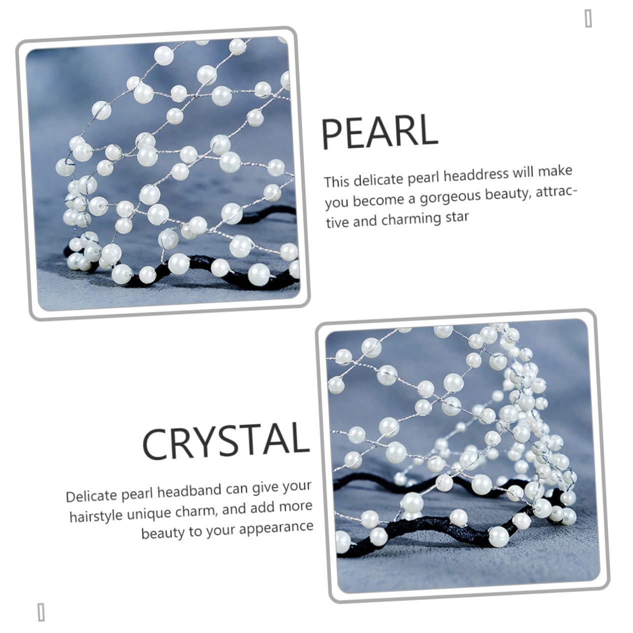 FRCOLOR 5stücke Brautperlen-stirnband Für Hochzeiten Romantisches Haarschmuck-accessoire Für Damen Für Hochzeitskleid Und Fotografie Eleganz Für Besondere Anlässe