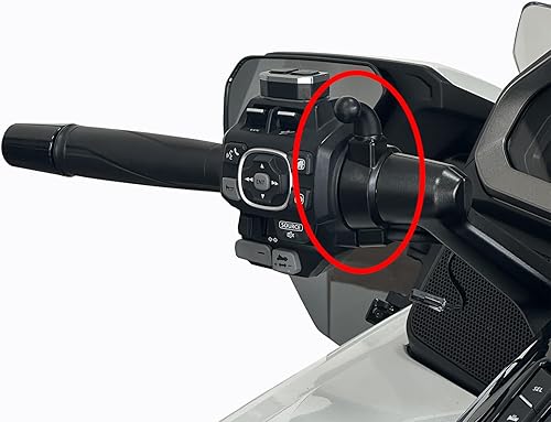 Miniatura 4 de PANICAL Motocicleta para Honda Goldwing GL1800 F6B DCT 2018-2025 manillar izquierdo 0.669 in 58 pulgadas soporte de rótula compatible con teléfono y