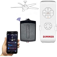 Smart Wi-Fi Ceiling Fan Remote Control Kit, 3 Fan Speed &amp; Light Dimmer,Compatible with Alexa &amp; Google Home Smart Life APP