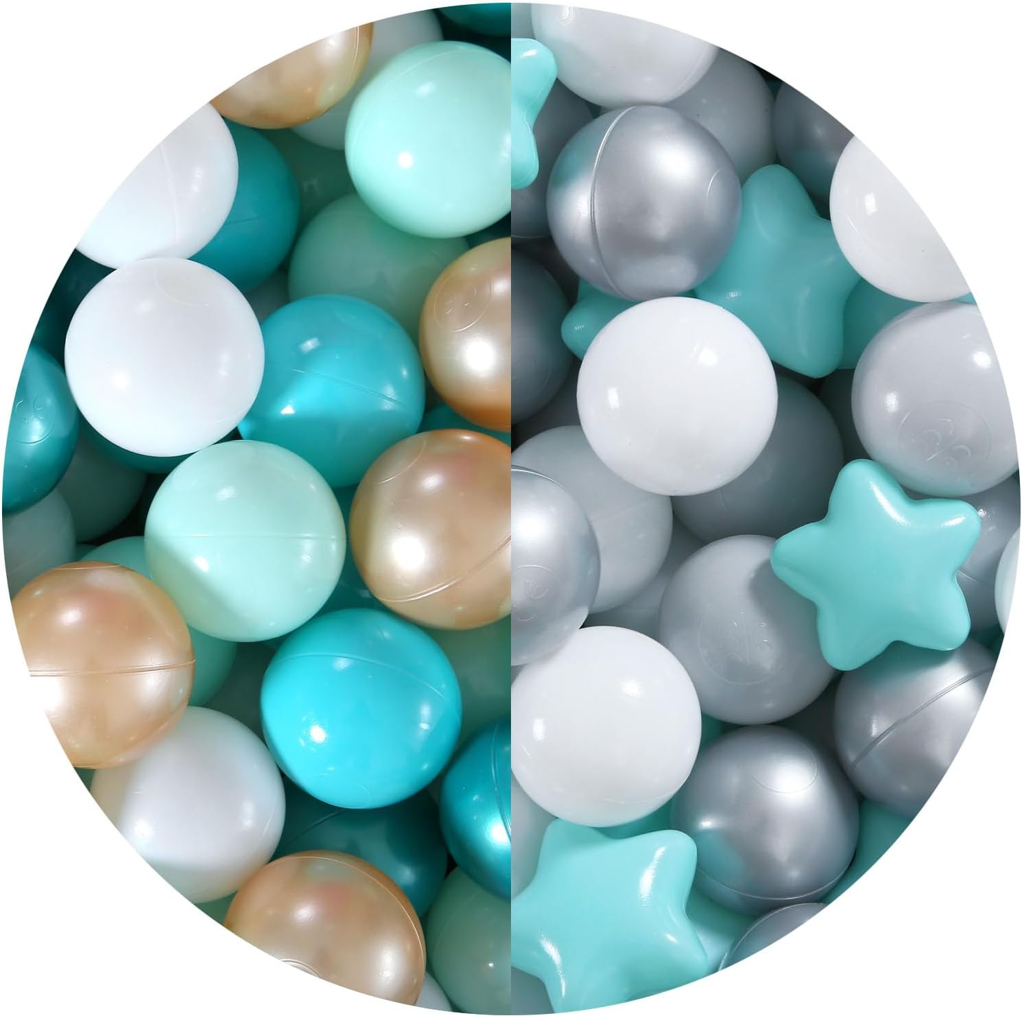 GOGOSO 200pcs Green Star Shape Ball Pit Balls