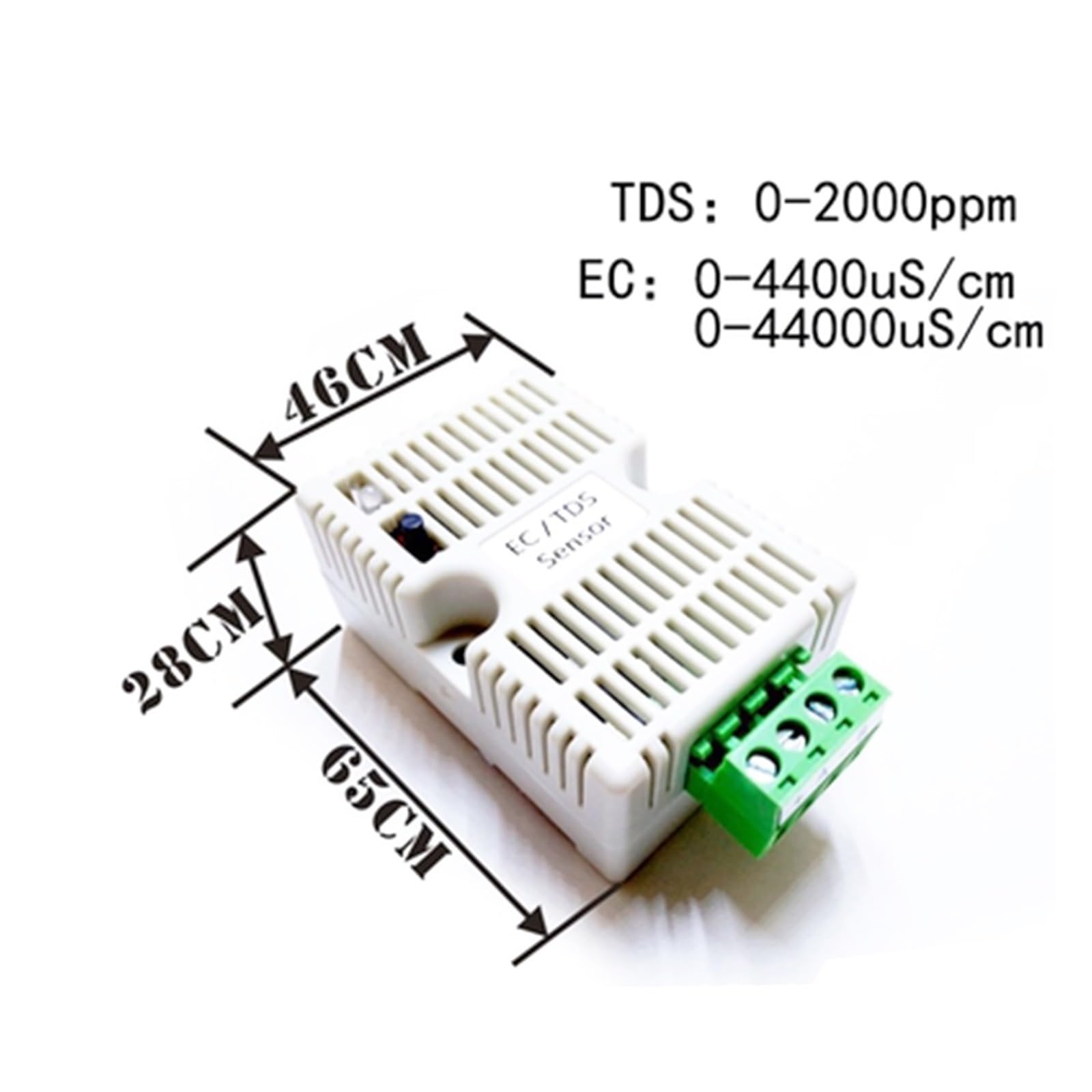 Wasser-EC-Sender, EC-Sensor, TDS-Leitfähigkeitssensormodul, 4–20 mA, 0–5 V, 0–10 V, RS485-Ausgang, analoge Ausgangsspannung(0-5V output,TDS 0-1000ppm)
