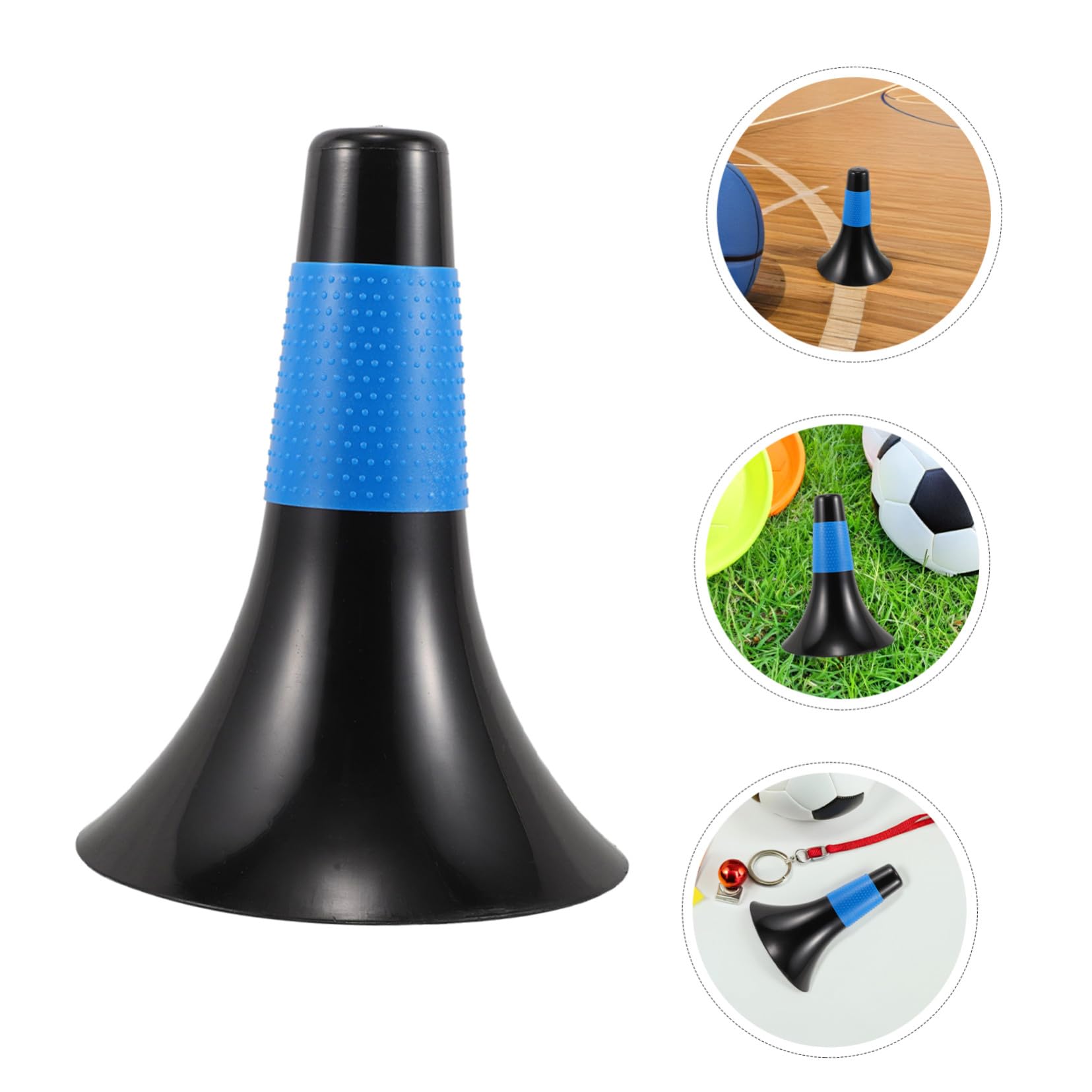 5 Coni per Allenamento Sportivo per Calcio e Basket, in Plastica, Alta visibilità, Design Stabile per Esercizi di Agilità e Ostacoli