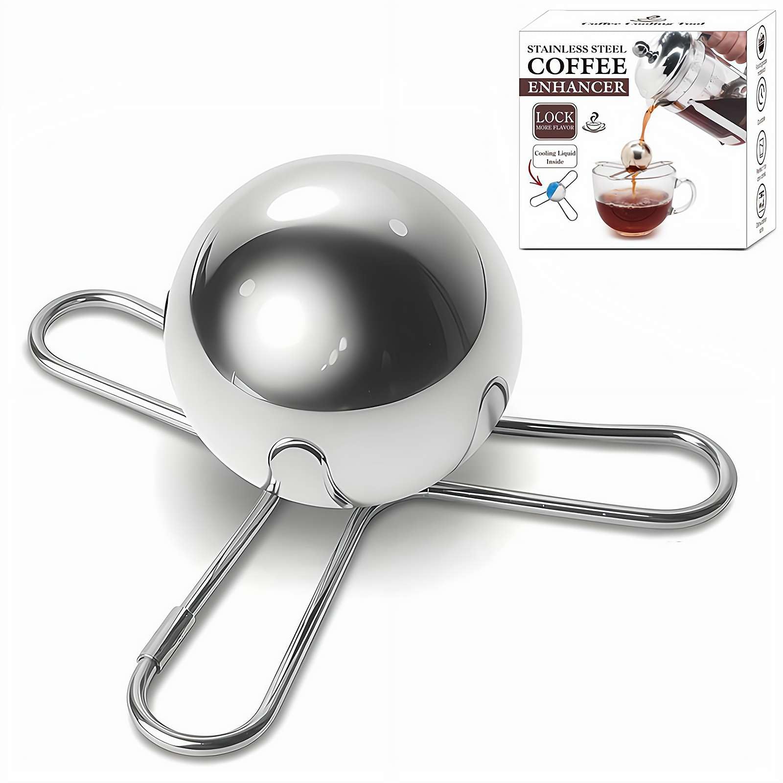 Espresso Frozen Ball for Espresso Coffee, Stainless Steel Espresso Chilling Ball Holder, Extract Chilling Tool, Espresso Cooler Espresso Machine Accessories