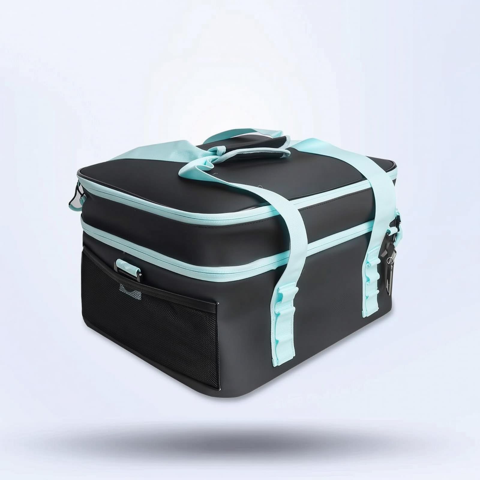 Borsa in PVC con Tasca a Rete Resistente All'umidità Borsa Impermeabile con Maniglia Trasportabile per Campeggiatori, Campeggio
