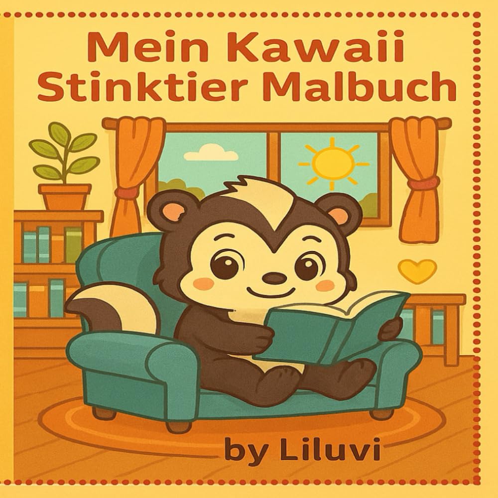 Mein Kawaii Stinktier Malbuch: Ein niedliches Tier-Malbuch, in japanischen Alltagssituationen das Kreativität und Freude weckt