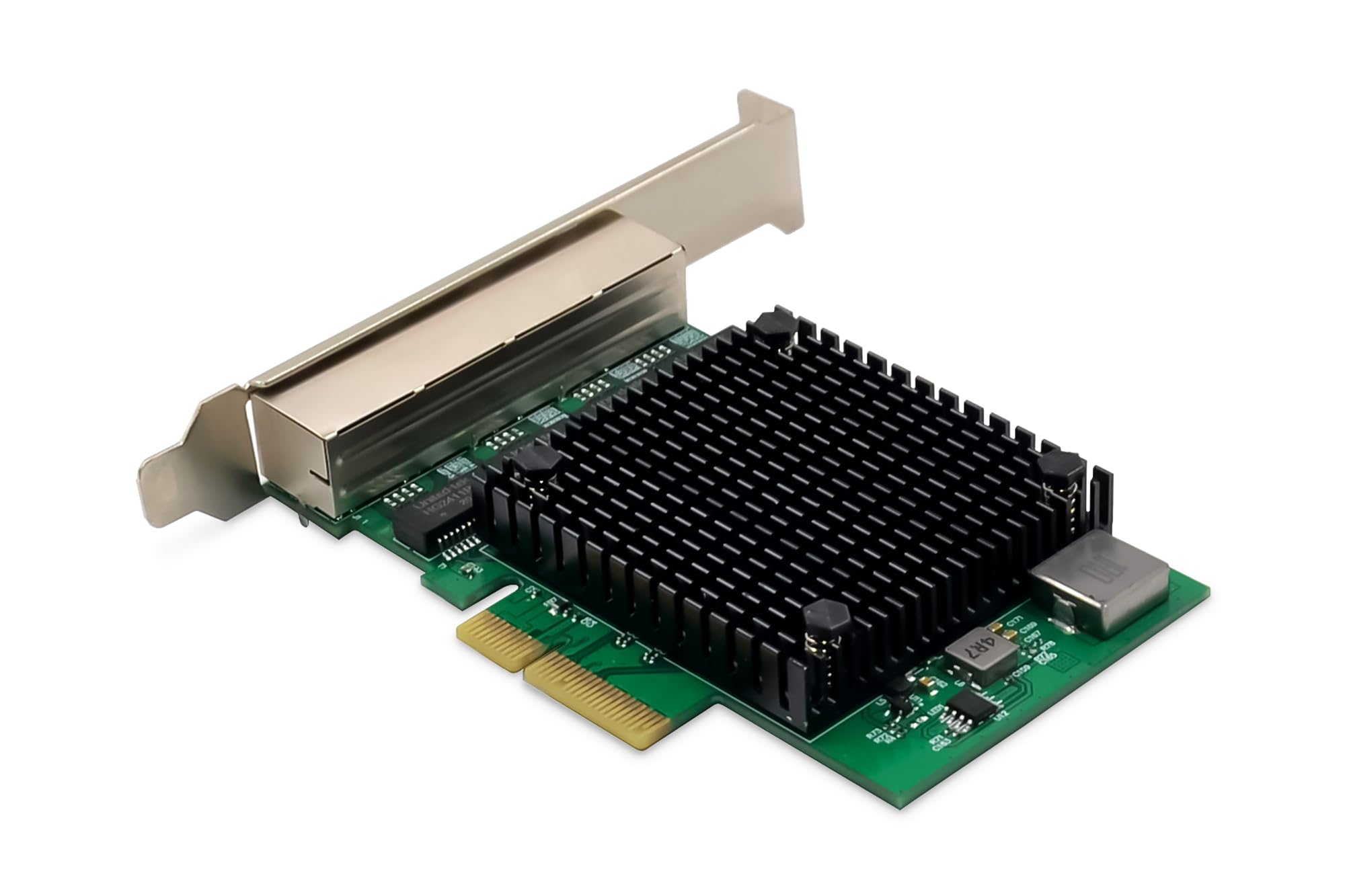 Digitus Scheda di Rete Server Ethernet 2,5 Gigabit - 4 Porte RJ45 - NIC - RTL8125B - 10/100/1000/2500 Mbps