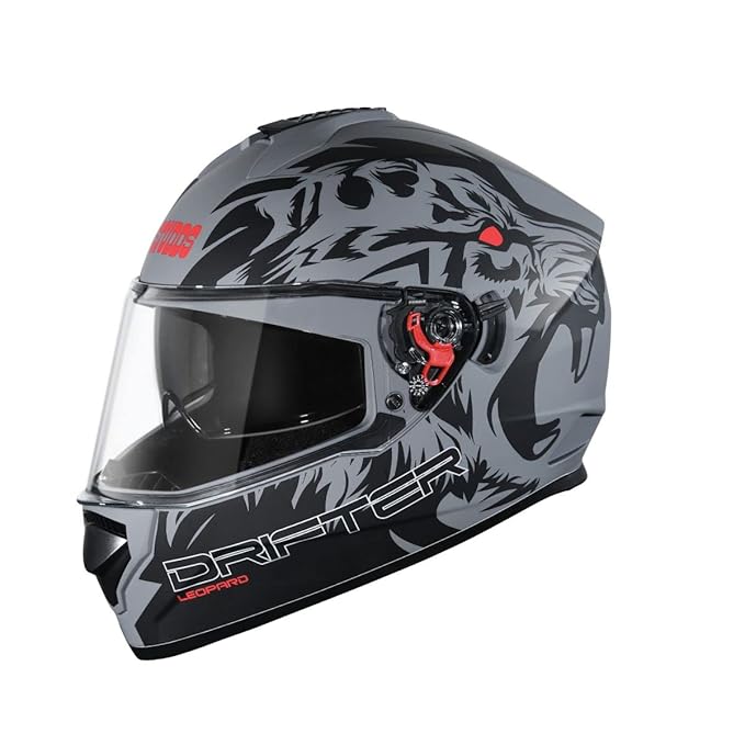 Studds Drifter Full Face Helmet Matt Grey N9, Size L(5860cm) Amazon