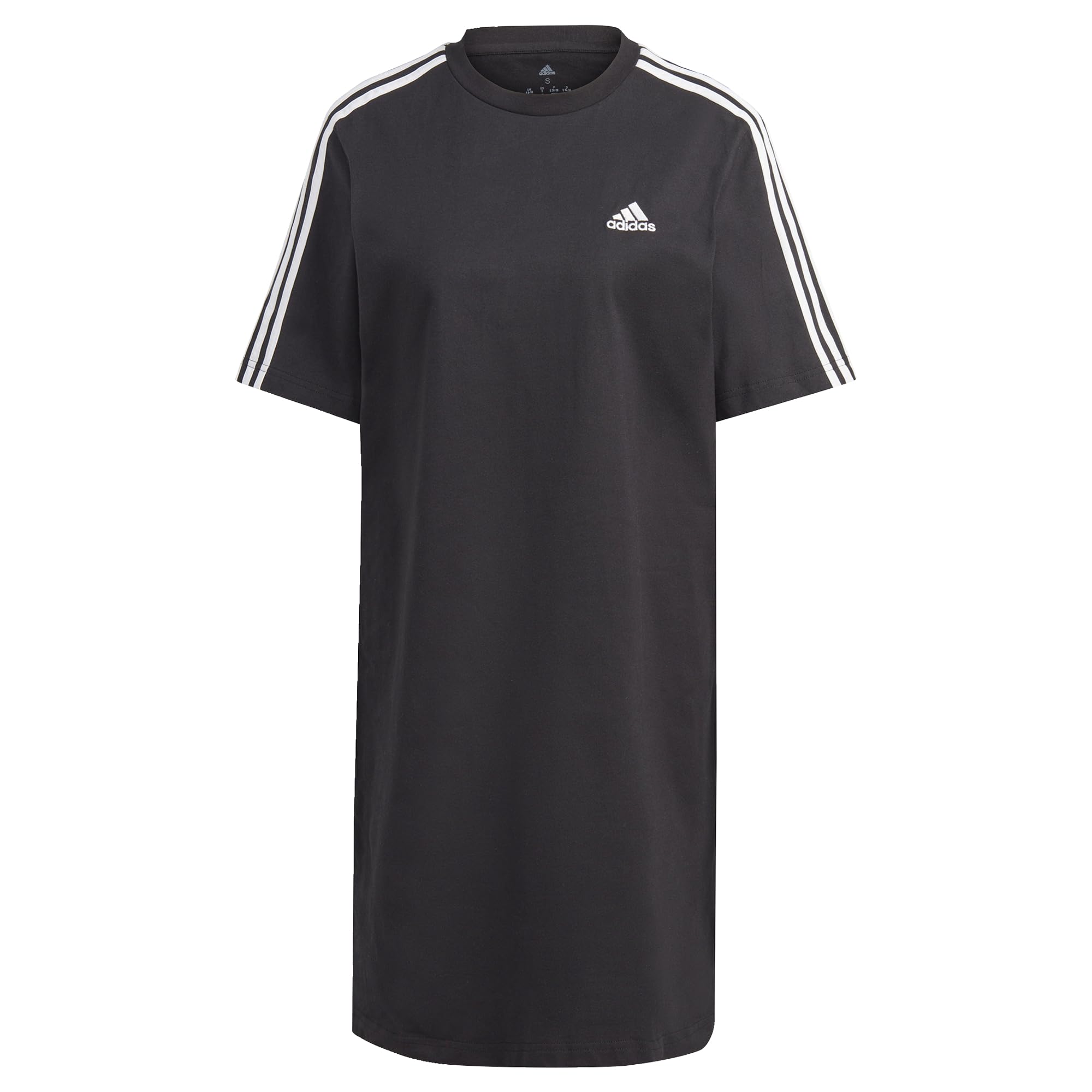 adidas Women's Vestido Camiseta Essentials Single Jersey Boyfriend 3 Bandas
