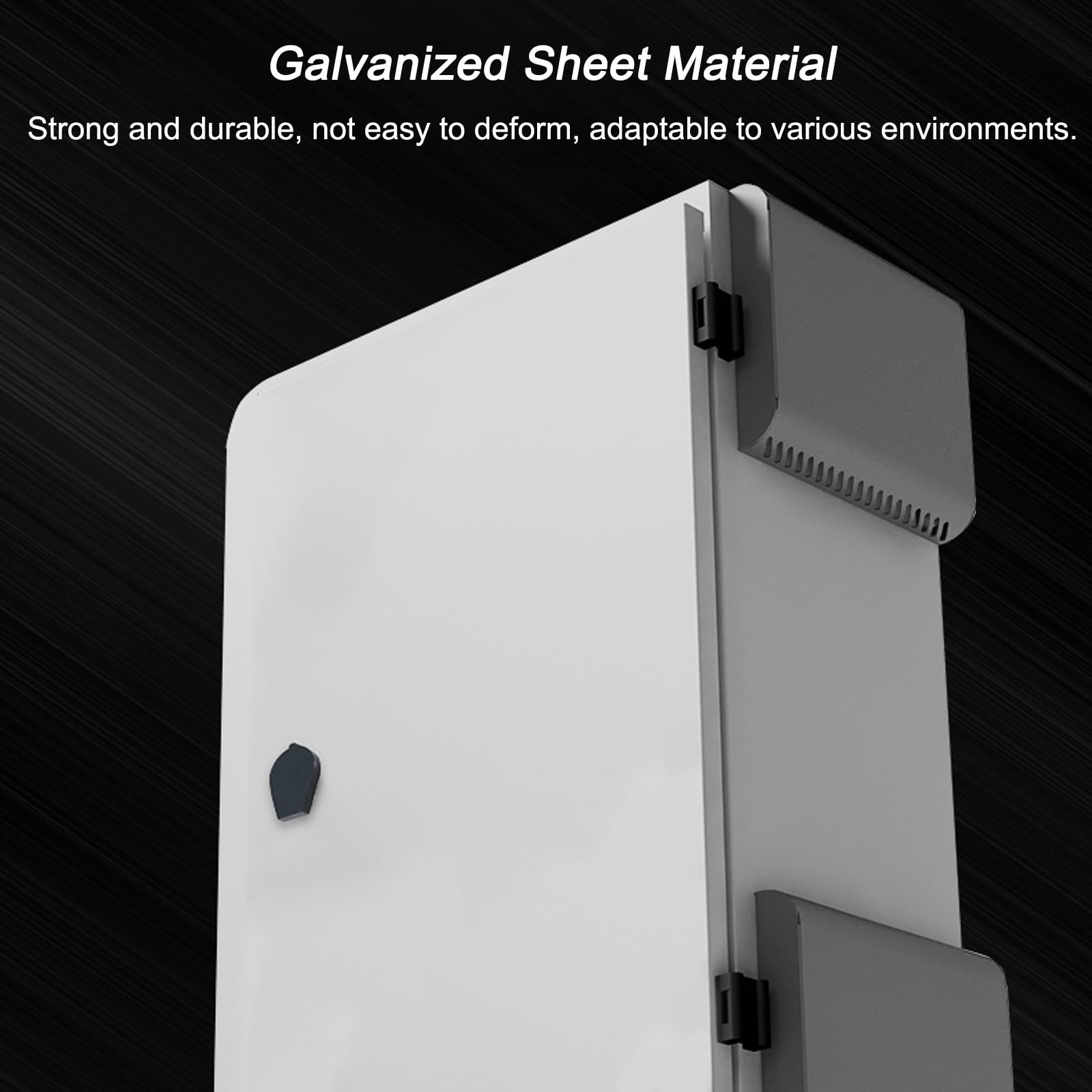 Scatole di derivazione a parete per impianti elett Scatola elettrica resistente alle intemperie in acciaio zincato IP65 Montaggio su palo a parete di varie dimensioni(38x50x20cm/15x20x8in)