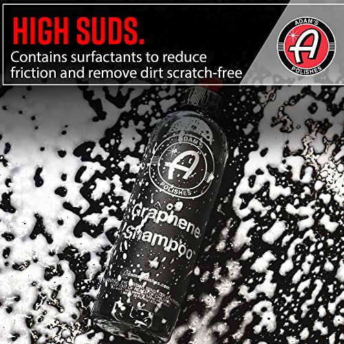 Adam's Polishes Graphene Shampoo Gallon, Graphene Ceramic Coating Infused Car Wash Soap, Powerful Cleaner & Protection In One Step, Ph Neutral, High Suds For Foam Cannon, Foam Gun, Or Detailing Bucket #TOP4
