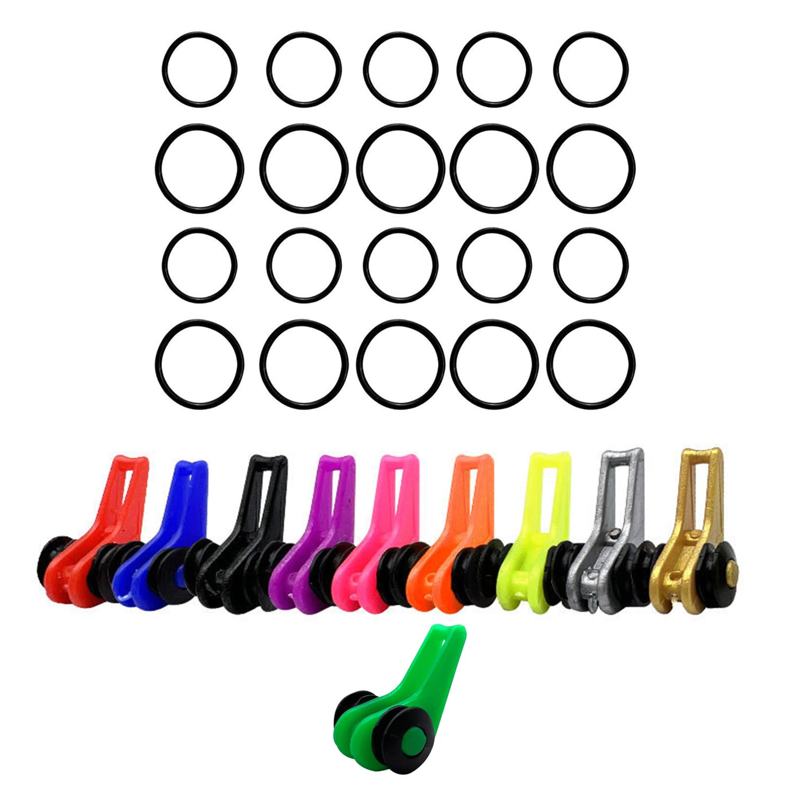MINGLEA 10Pcs/Set Fishing Rod Hook Keeper, Fishing Lures Baits Holder Fishing Rod Hook Keeper Fishing Accessories Tackle Tool