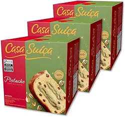 Panettone Casa Suíça Pistache Kit 3 unidades 500g