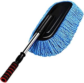 Our Charming Car - Car Moving Brush with Microfiber Mop and Steel Handle - Easy Cleaning & Superior Quality - Used for Car Polishing and Cleaning - Generic