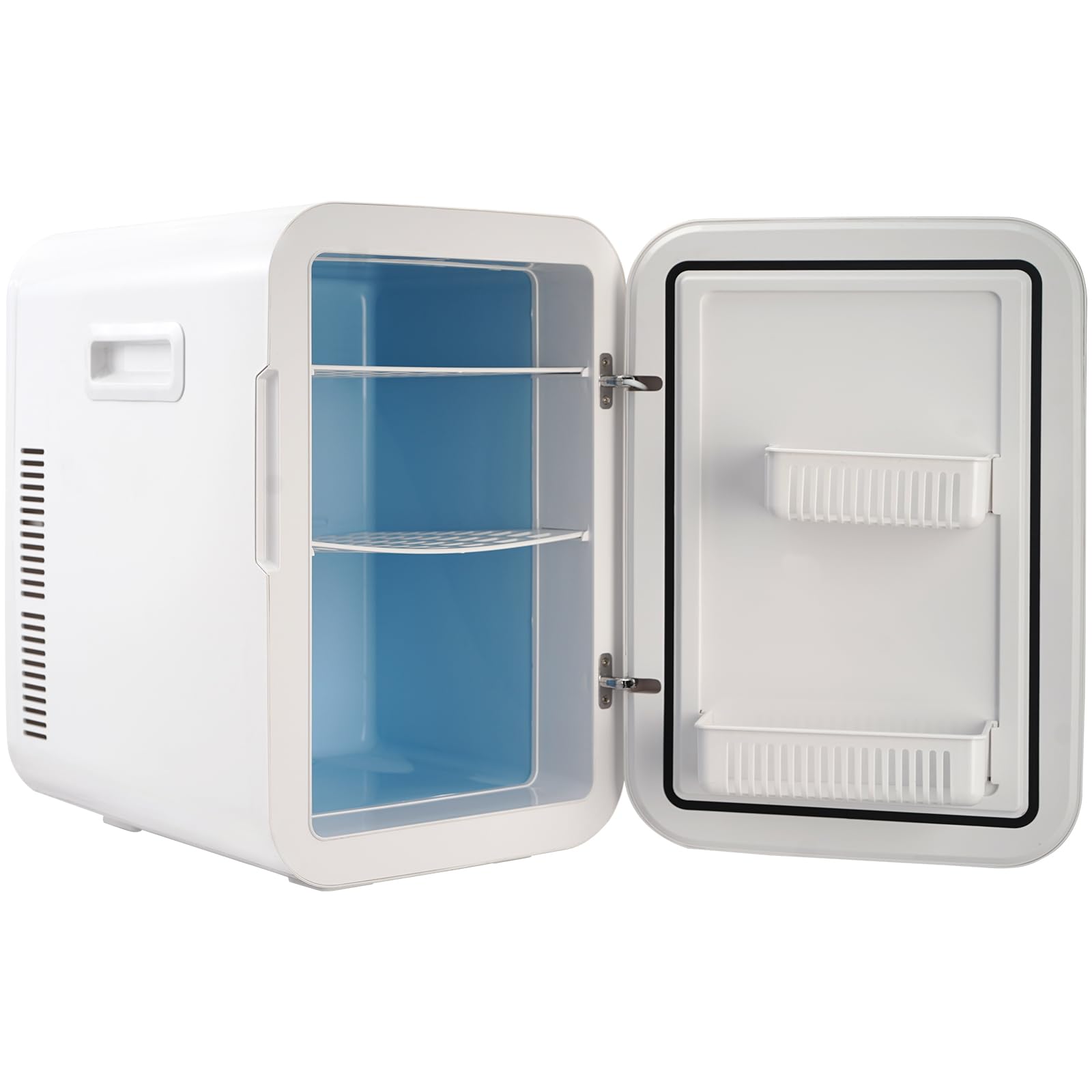 VEVOR Mini Frigorífico Cosmético 20 L 22 Latas de 330 ml Mini Refrigerador Portátil Modo de Frío y Calor Temperatura de -9~65 °C Frigorifico Pequeño para Alimentos Bebidas Medicinas Cosméticos, Blanco