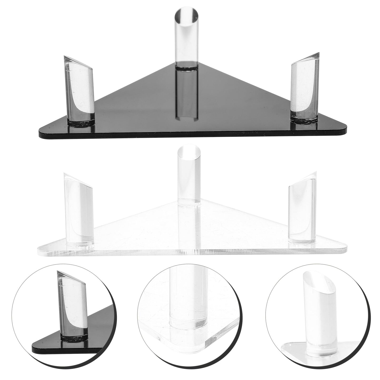 Acryl-Wandhalterungen für Basketball, Fußball, Volleyball & Rugby – Set mit 6 vielseitigen Sportdisplays & Aufbewahrungshaltern für den Heimgebrauch, klares & schwarzes Design