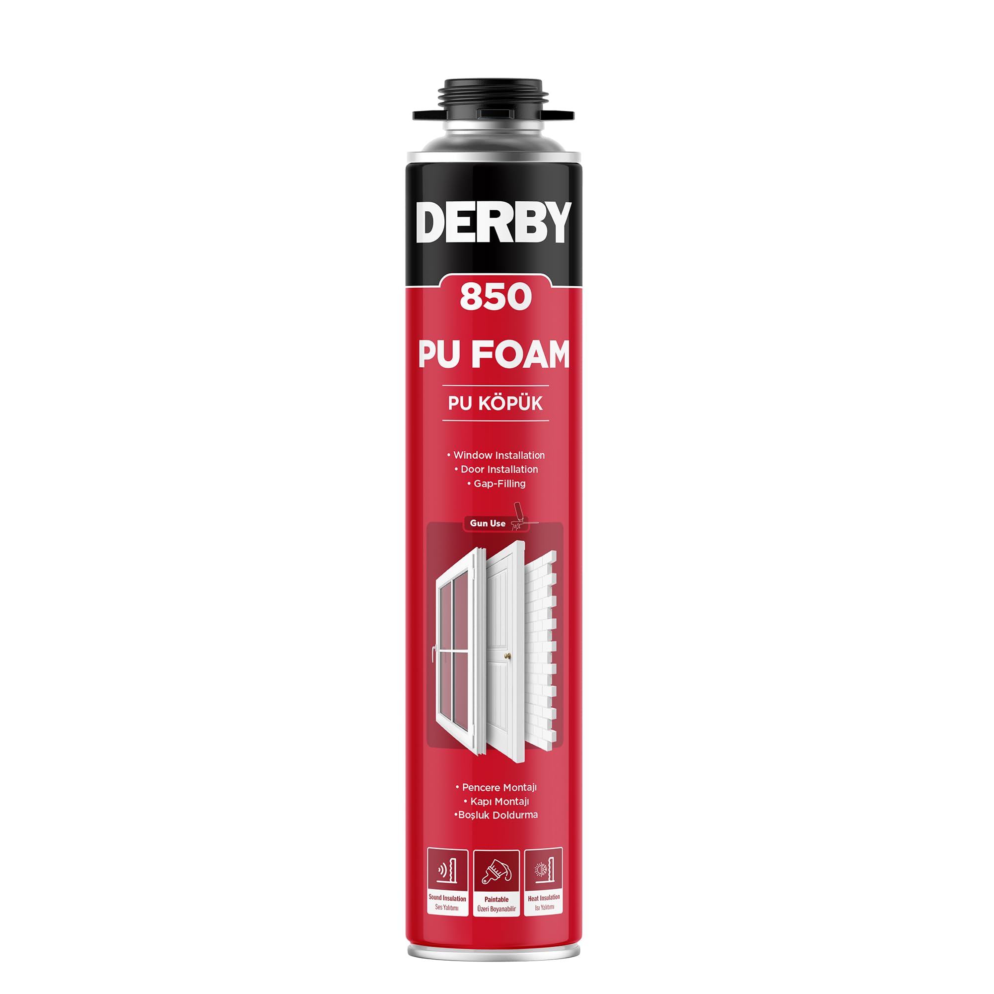 Derby 850 Poliüretan Köpük Tabancalı - 850g - 750ml