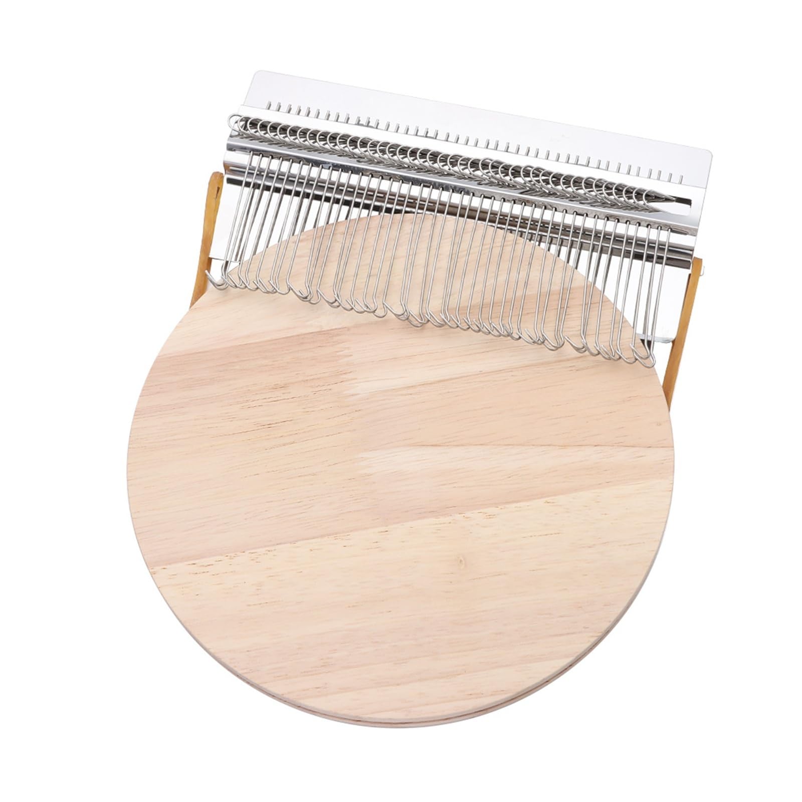 Yvxotrxnk Wooden and Metal Darning Loom for Quick Repair, Portable DIY Mending Machine & Weaving Tool, Handheld Textile Craft Kit for Socks Sweaters Mending, Small Loom for Beginners (42 haczyki)