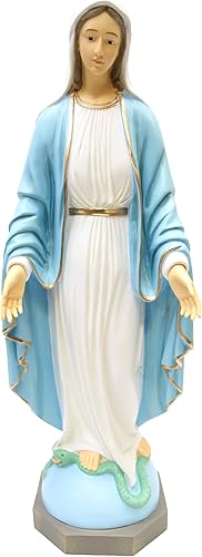 Vittoria Collection Estatua italiana de 31 pulgadas de Nuestra Señora de Gracia hecha en Italia para interiores y exteriores