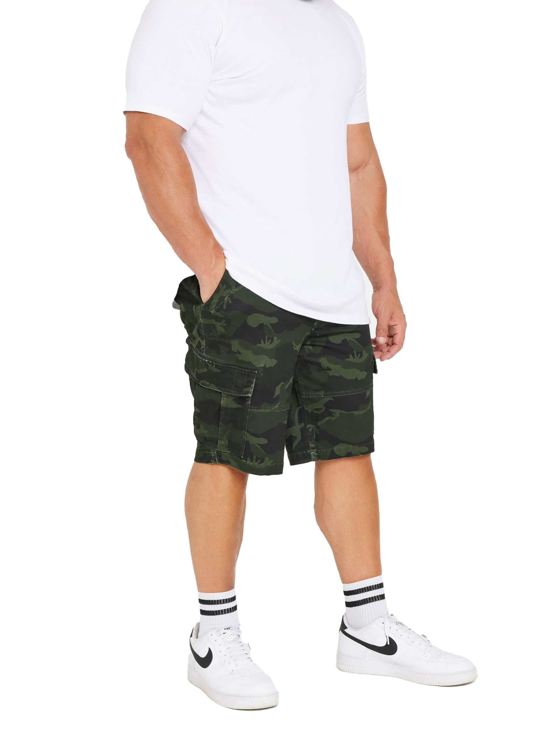 BadRhino Camo Cargo Shorts - Green Cotton - Men's Size 48R