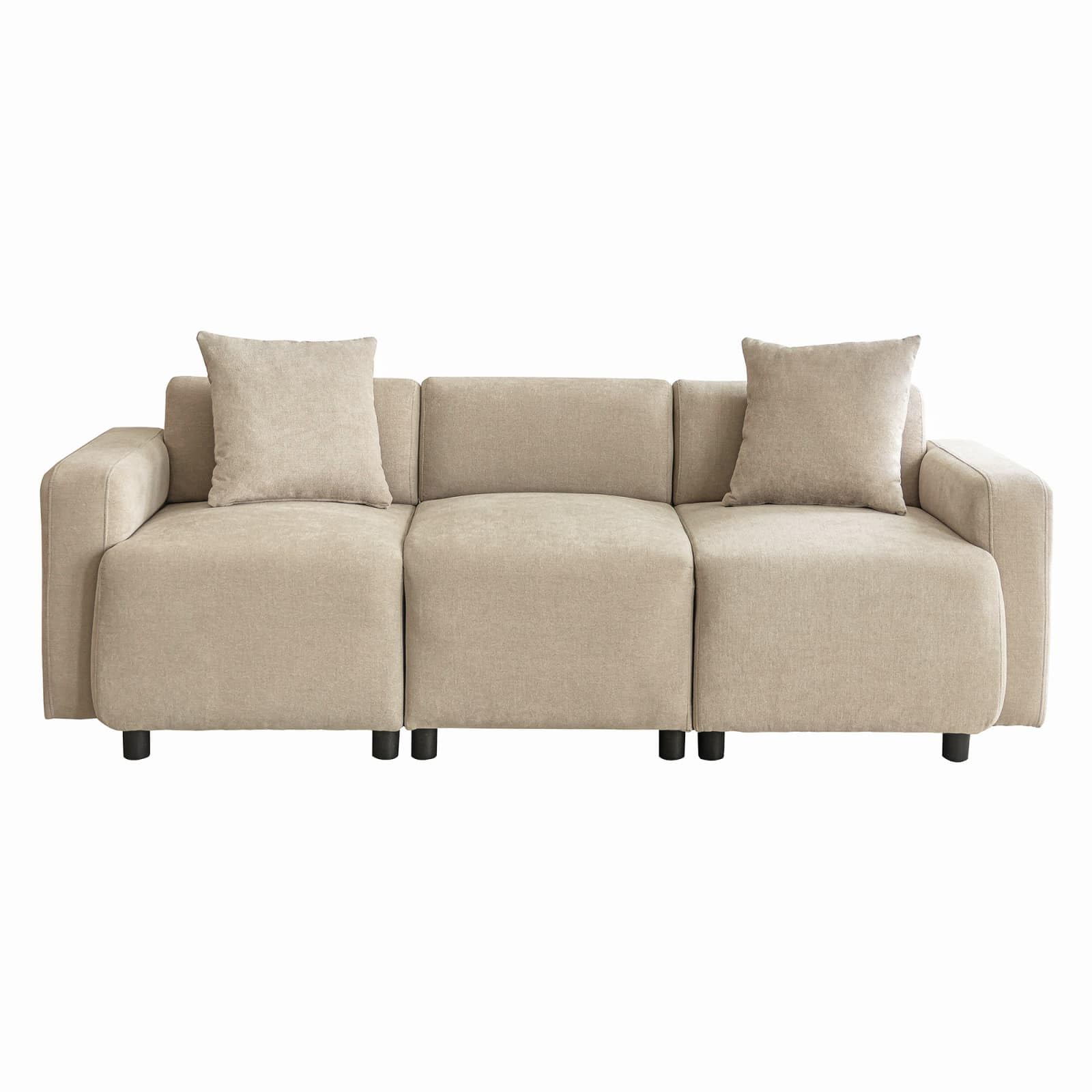 YEHTOKHOME Canapé 3 Places avec Coussins Moderne de Loisirs Meuble Rembourré Canapé Design Minimaliste pour Salon, Chambre à Coucher, Chenille