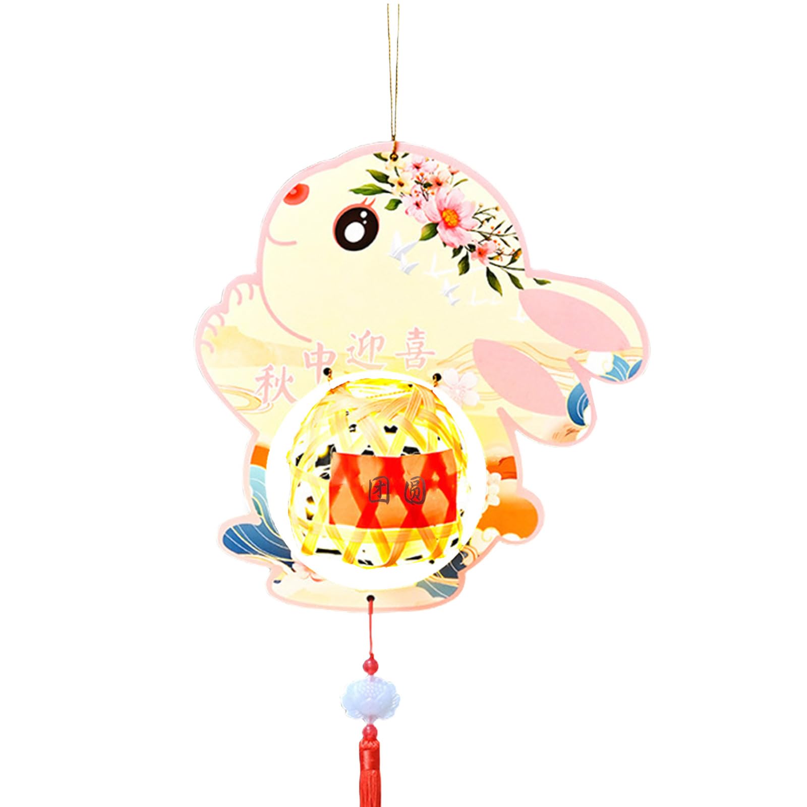 Elnwnnkc C Elnwnnk Of 8 Rabbits Lamps Accessory Glowing Revolving Handheld Hinese Festival Scaldfish Ornament Home Decoration Lamp