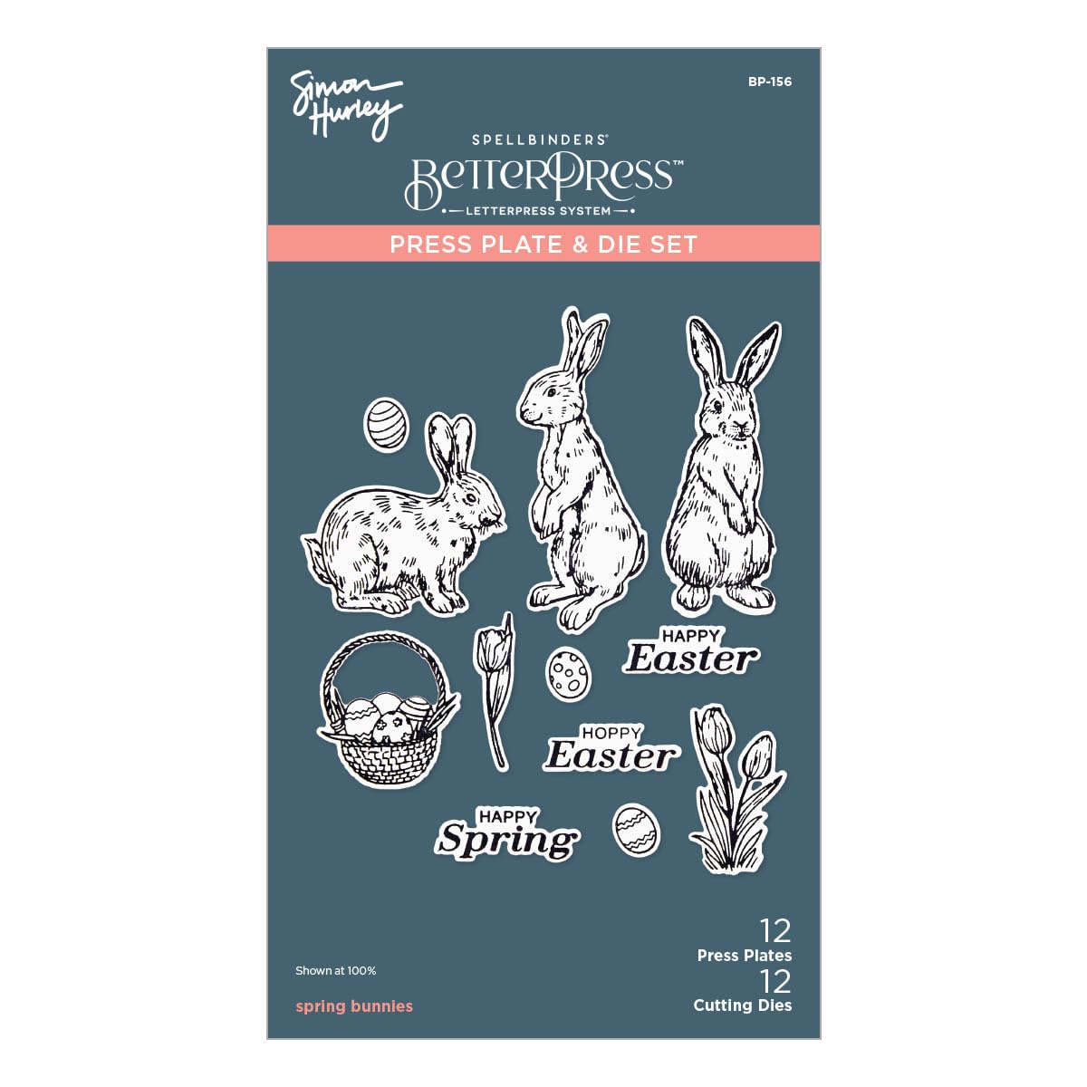 Amazon.com: Spellbinders BP-156 Spring Bunnies Press Plate & Die