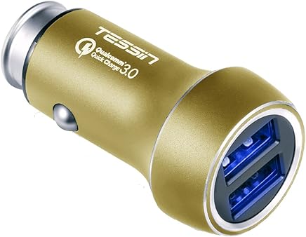 Tessin Dual USB Puertos Qualcomm carga r?pida 3.0?Cargador de coche para tel?fono m?vil Tablet y m Tessin Dual USB Puertos Qualcomm carga r?pida 3.0?Cargador de coche para tel?fono m?vil Tablet y m