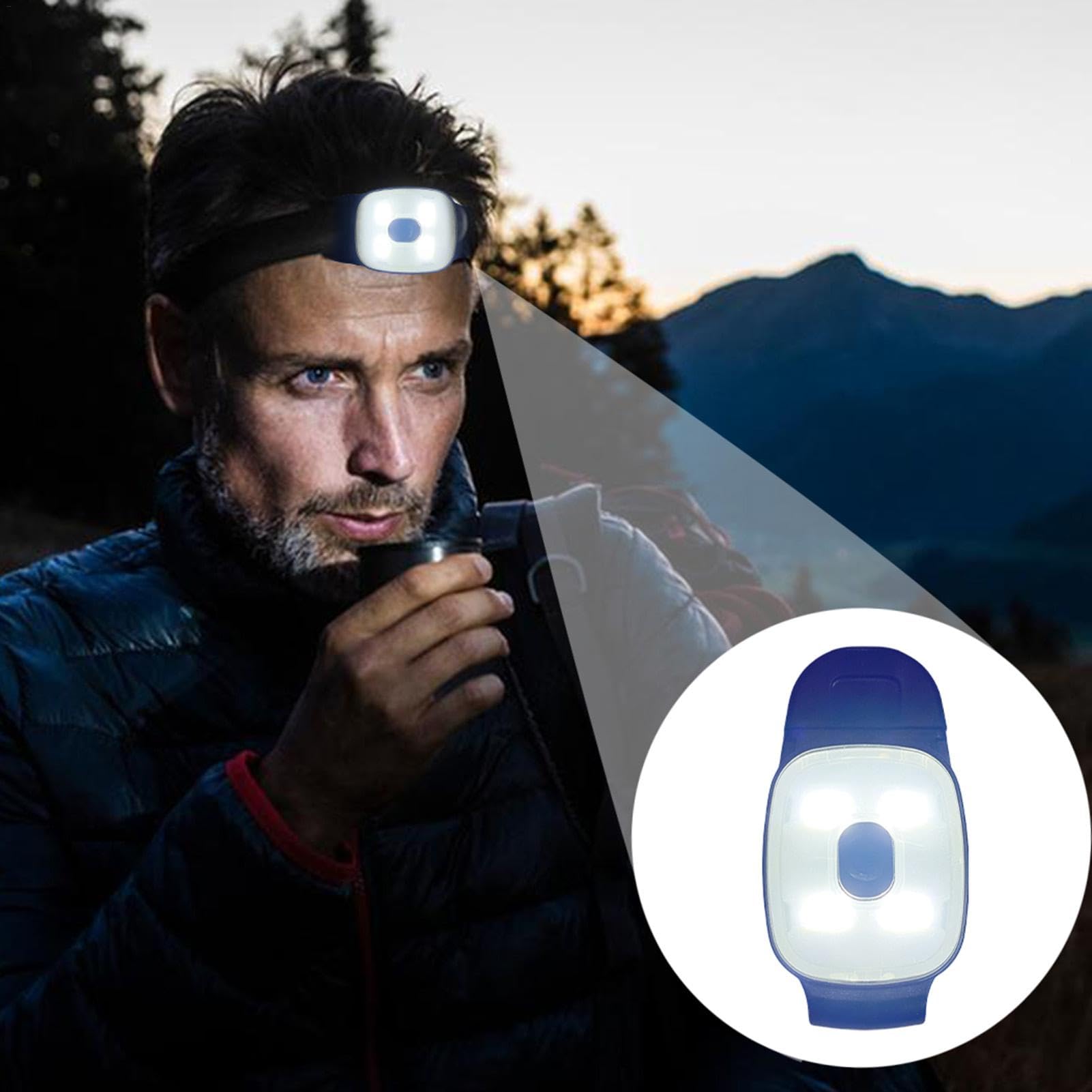 Teksome Luci da corsa indossabili, torce a LED ricaricabili con clip, luce da jogging indossabile, luce da corsa portatile per attività all'aperto