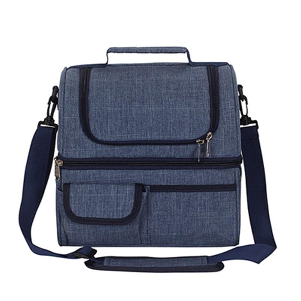Bolsa de Picnic Las bolsas de almuerzo impermeables pueden mantener la comida caliente Bolsas de Almuerzo(Navy)