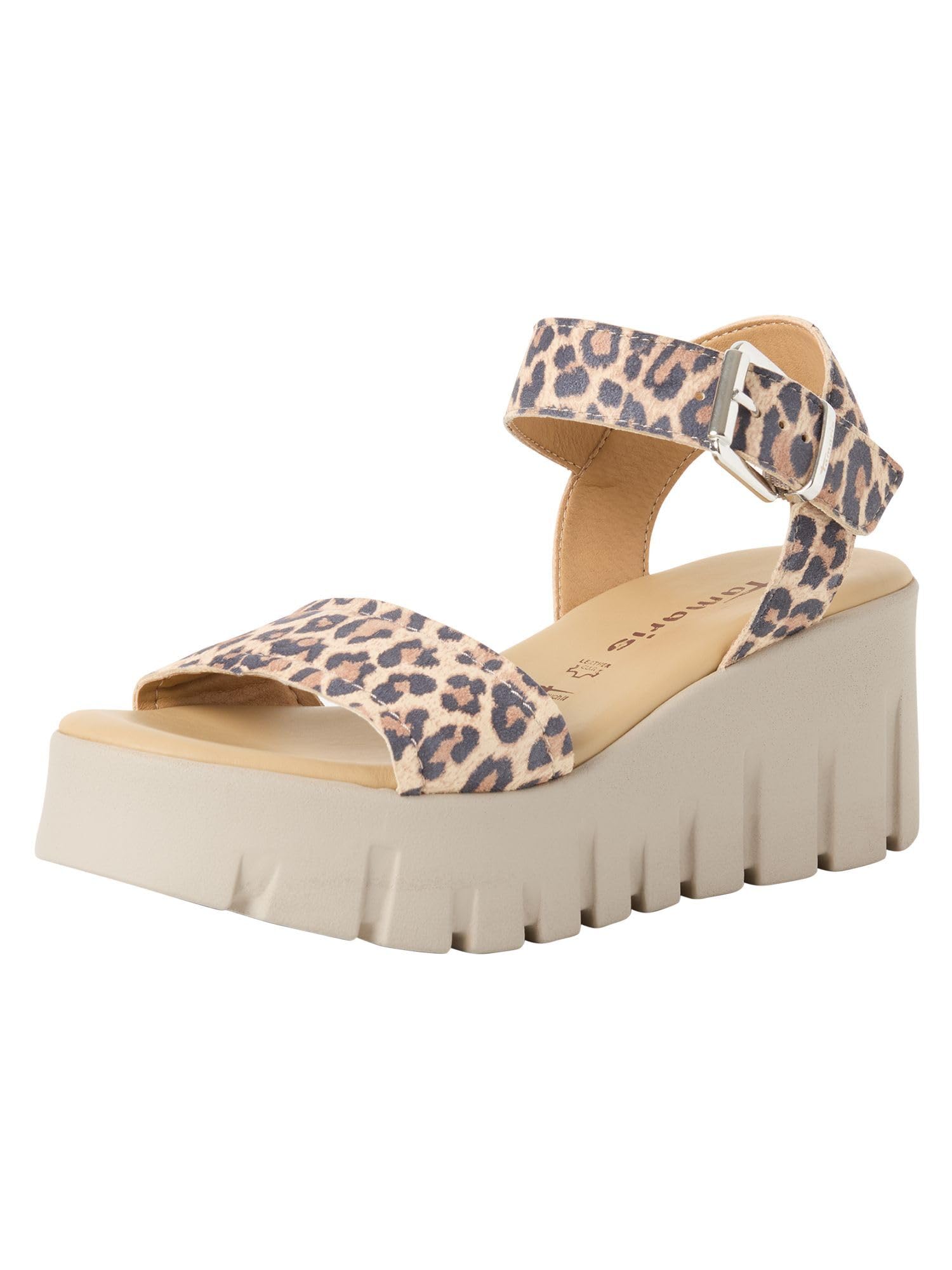 Tamaris Women’s sandal with wedge heel brown 3.5 UK