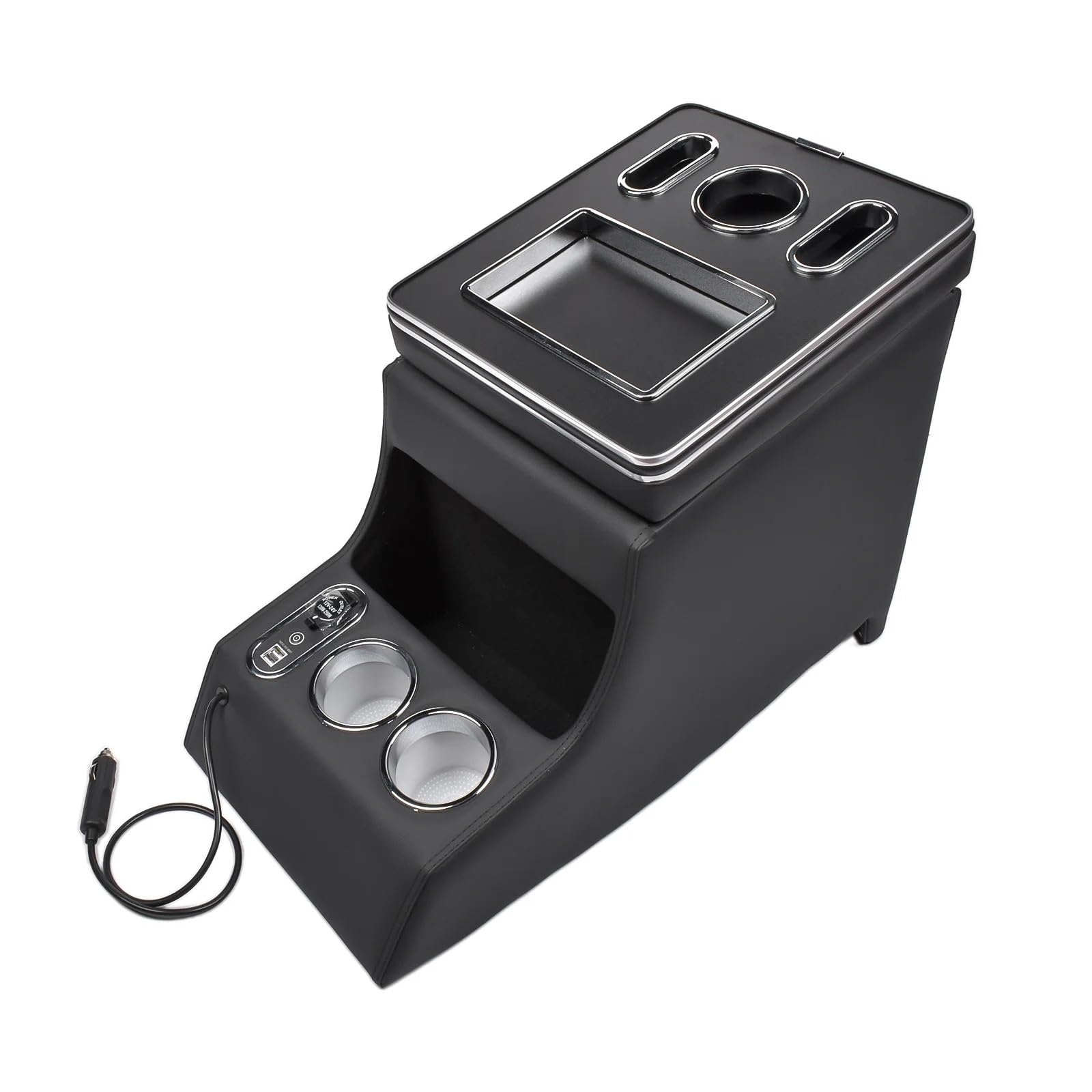 Console Voiture Accoudoir Accoudoir Central À LED Noir AP02 Pour Benz Pour Vito W447 2016-2021(Black)