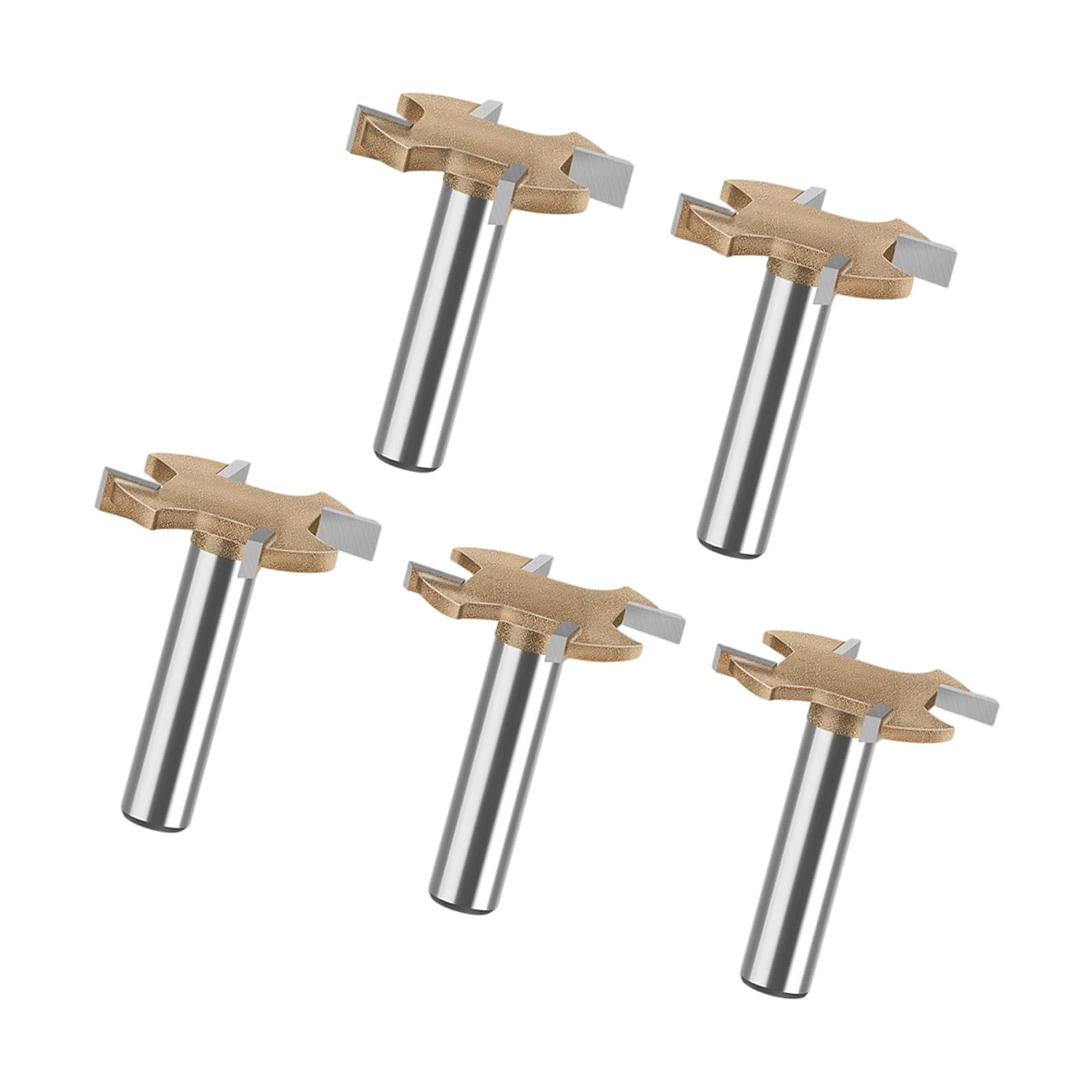 Broca de enrutador de ranura en T de 4 flautas de 8 mm con punta de carburo para tallado de madera y trabajos de carpintería, broca de enrutador resistente con ranura en T