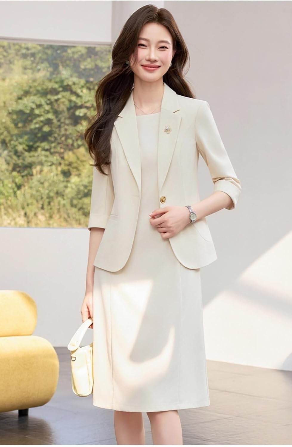 Spring Preppy Blazer Suit Set Women's Interview Office Workwear