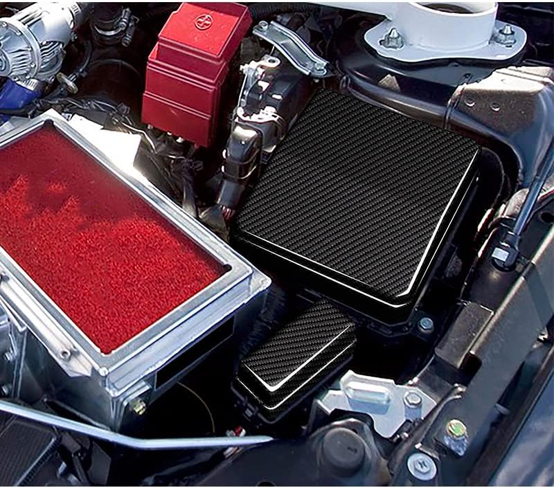 HYPERSPEED Real Carbon Fiber Engine Bay Fuse Box Cover 2PCS Fit for 2008 2009 2010 2011 2012 2013 2014 2015 Mitsubishi Evolution X EVO 10, Car Mods Accessories, Automotive Replacement Parts Assembly