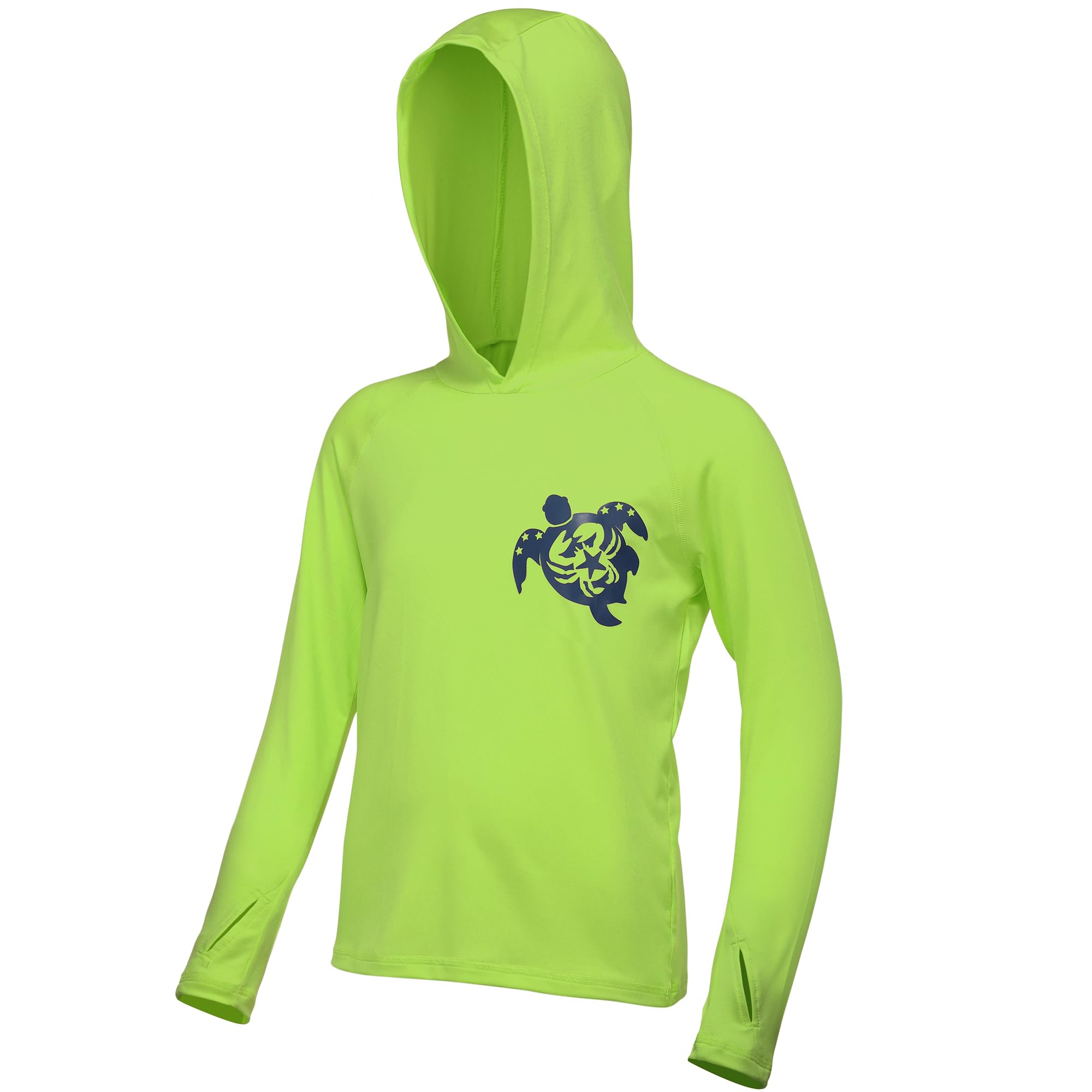 Boys Rash Guard Swim Hoodie, Kids Long Sleeve Sun Fishing Shirts